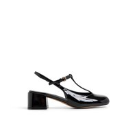 Main view of Black Tiiana T-Bar Slingback Heels for women.