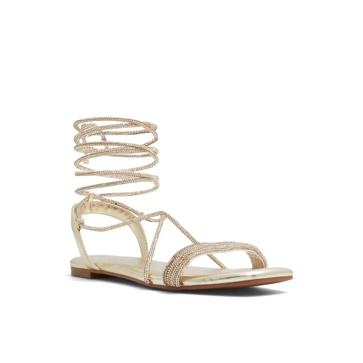 White and fashion gold sandals