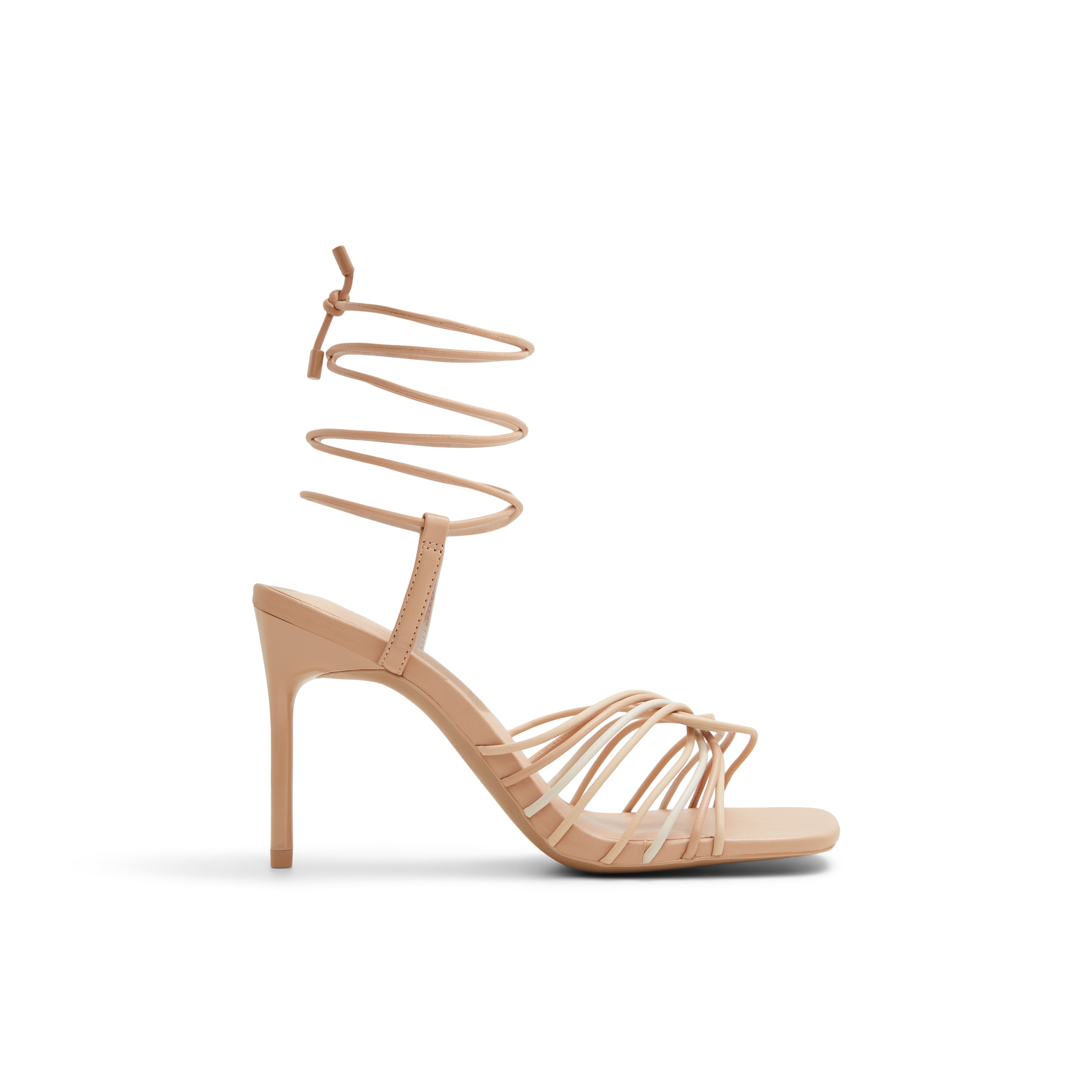 Anyaa Medium Beige Women's Lace up heels