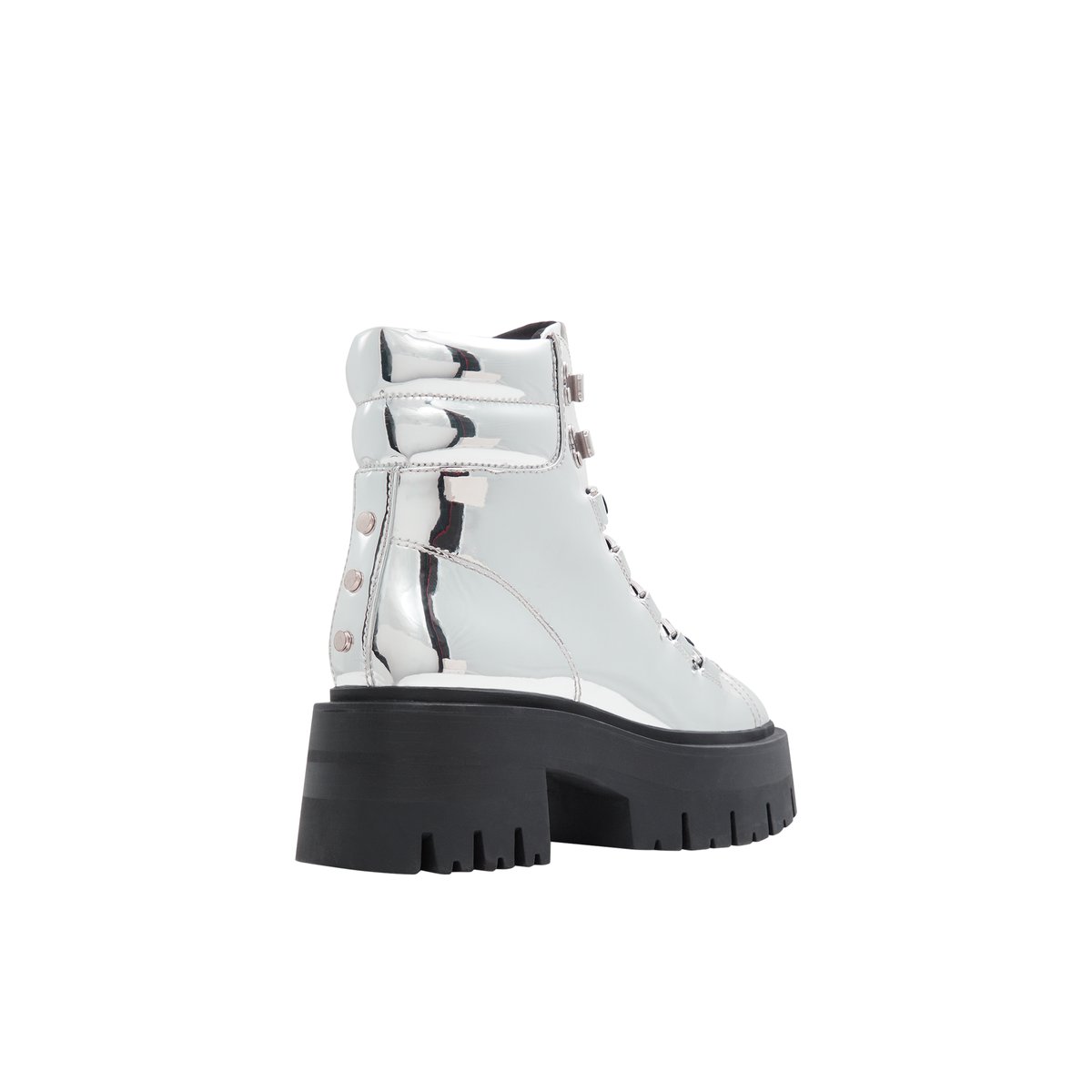 platform combat boots white