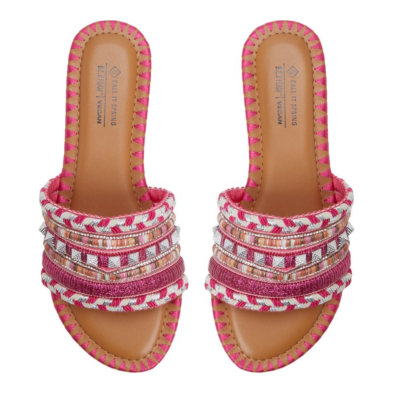 Aziza Bright Pink Women's Slides | Call It Spring Canada
