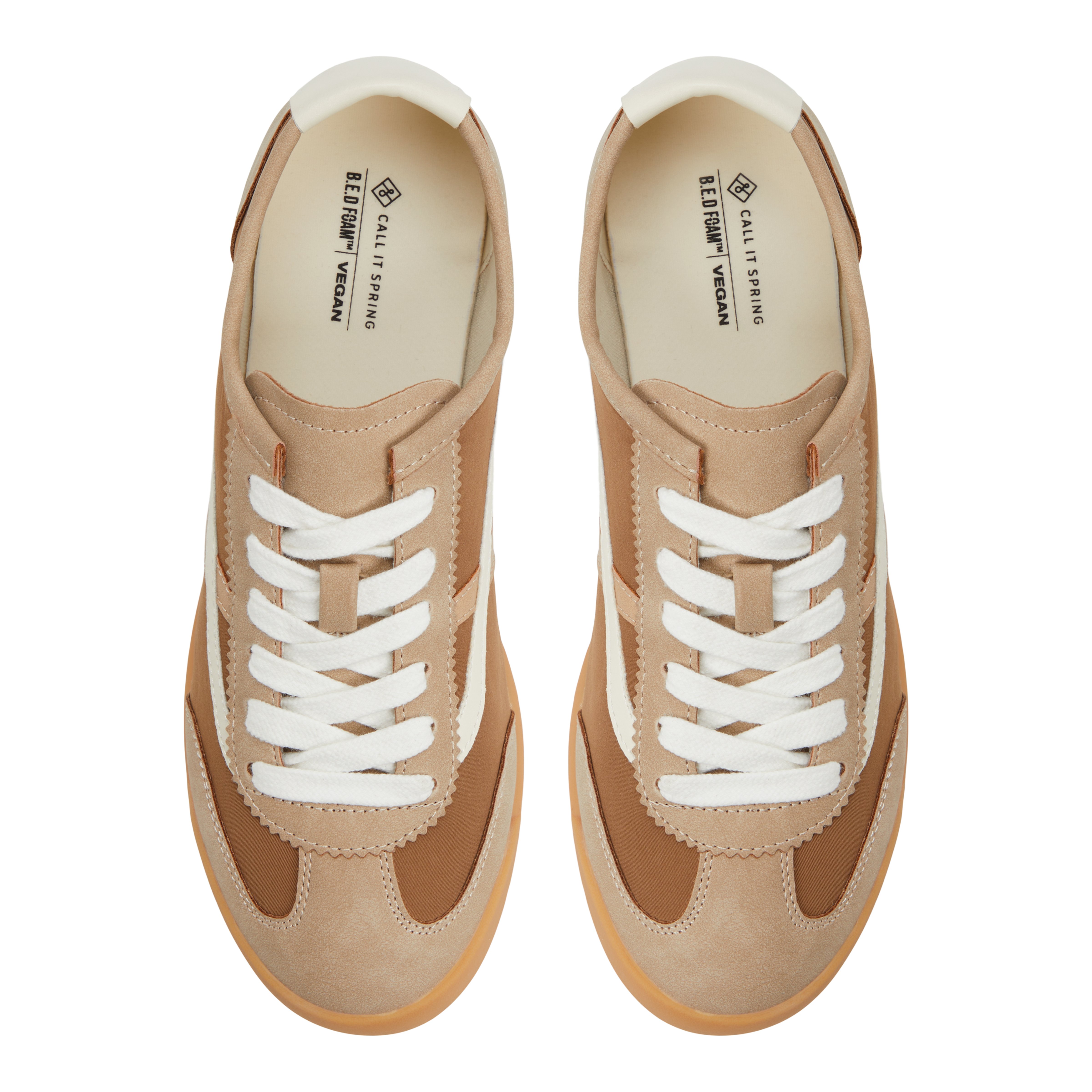 Beaa Light Brown Women's Retro Sneakers