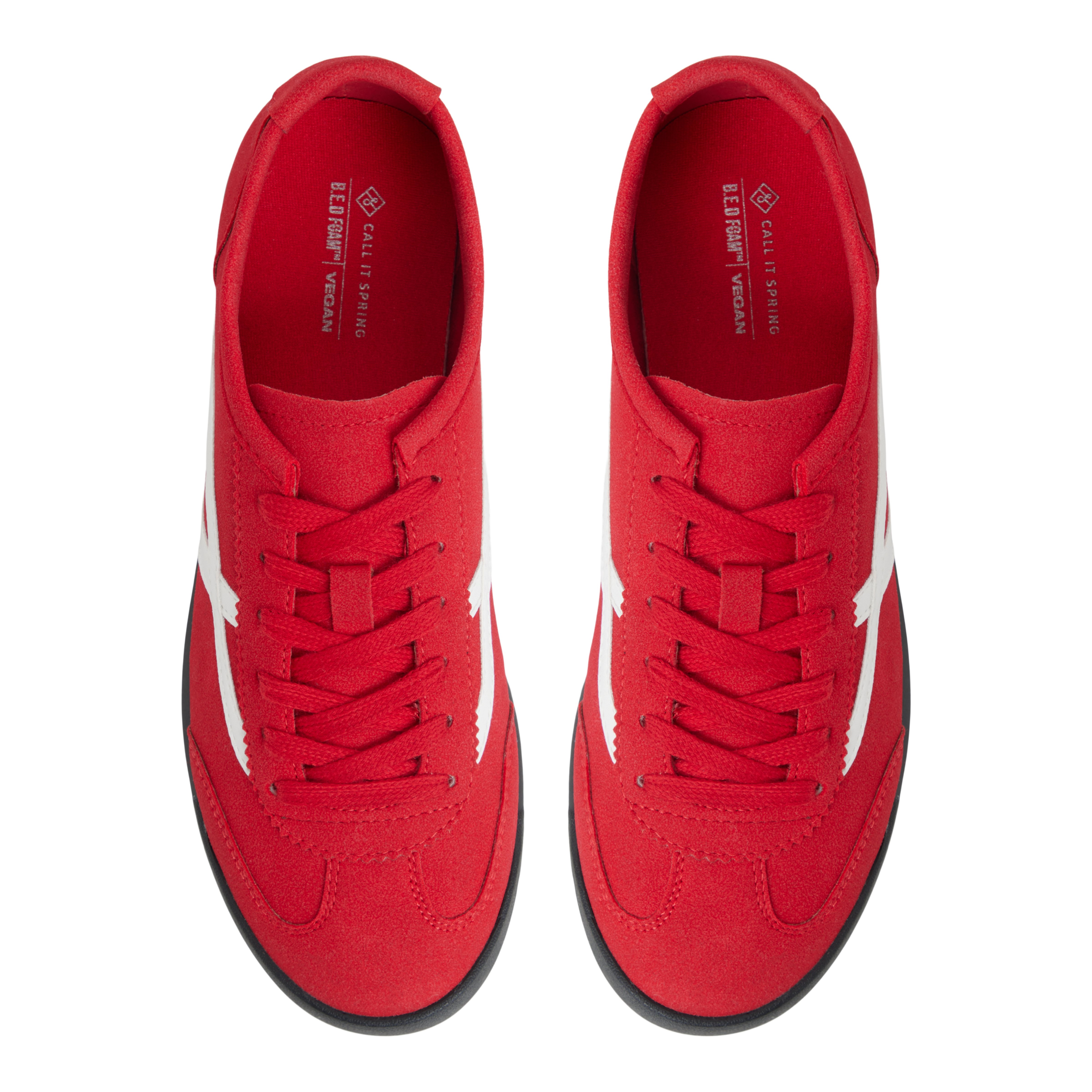 Beaa Red Women's Monochromatic Sneakers