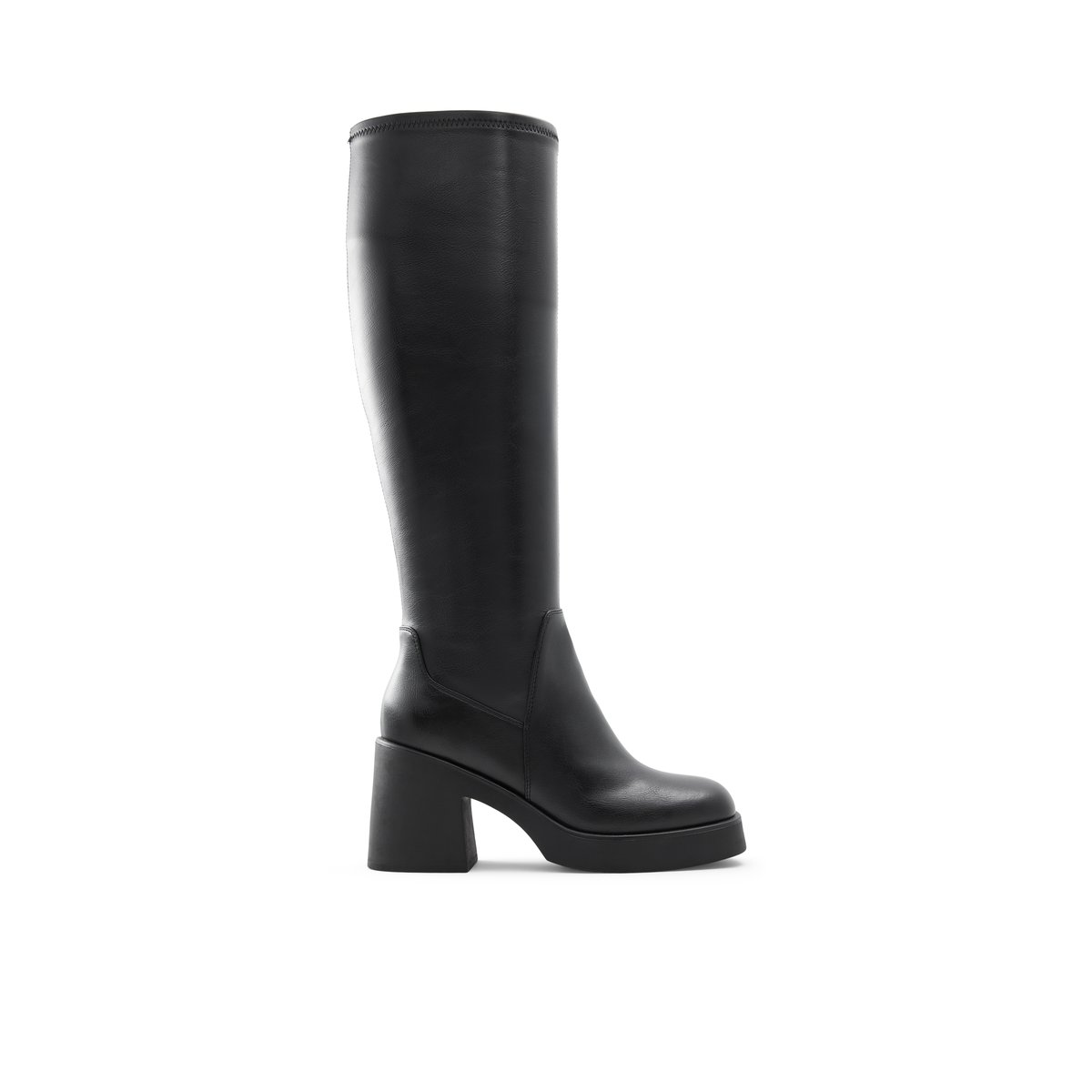 Knee high hotsell black leather boots