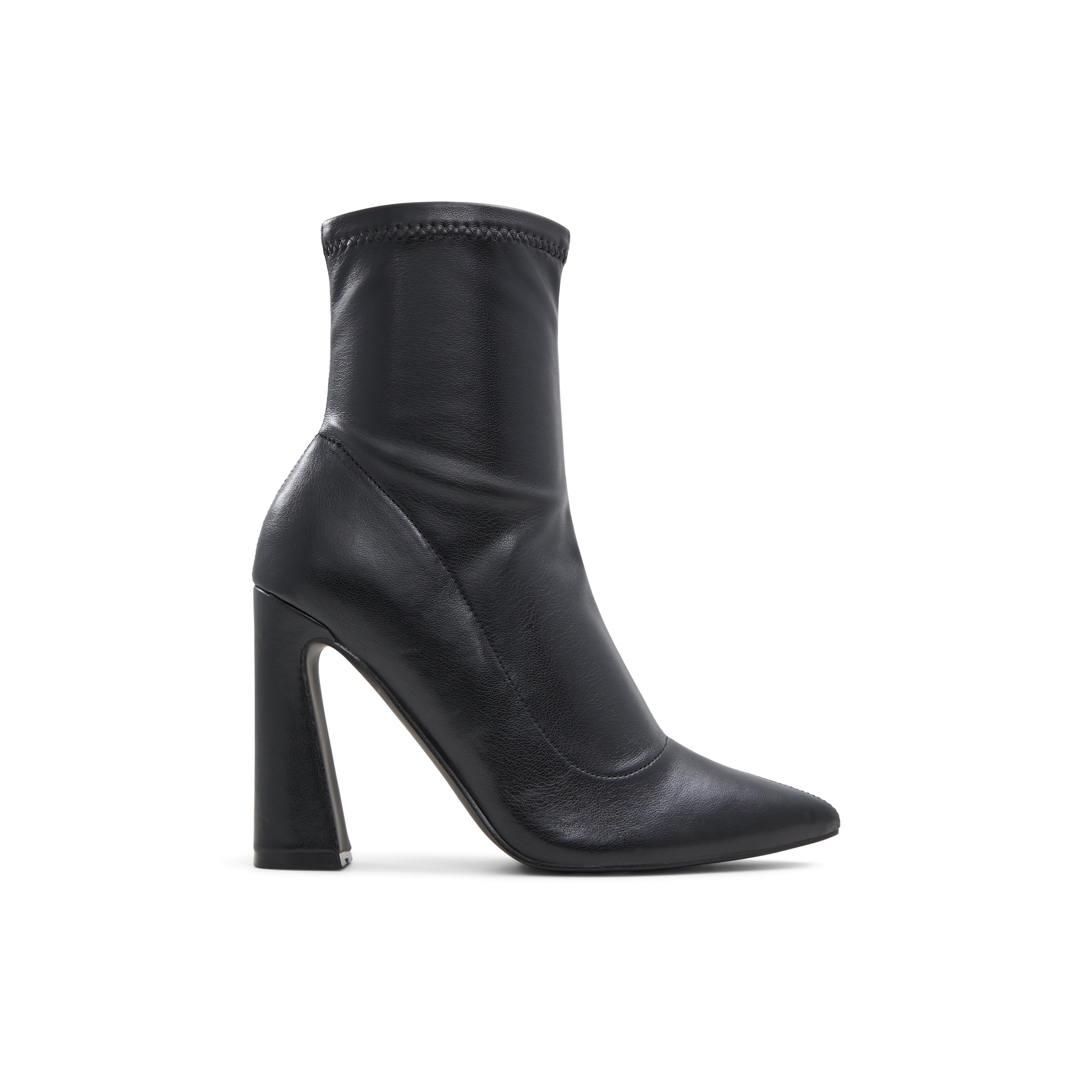 Black sock ankle boots low heel best sale