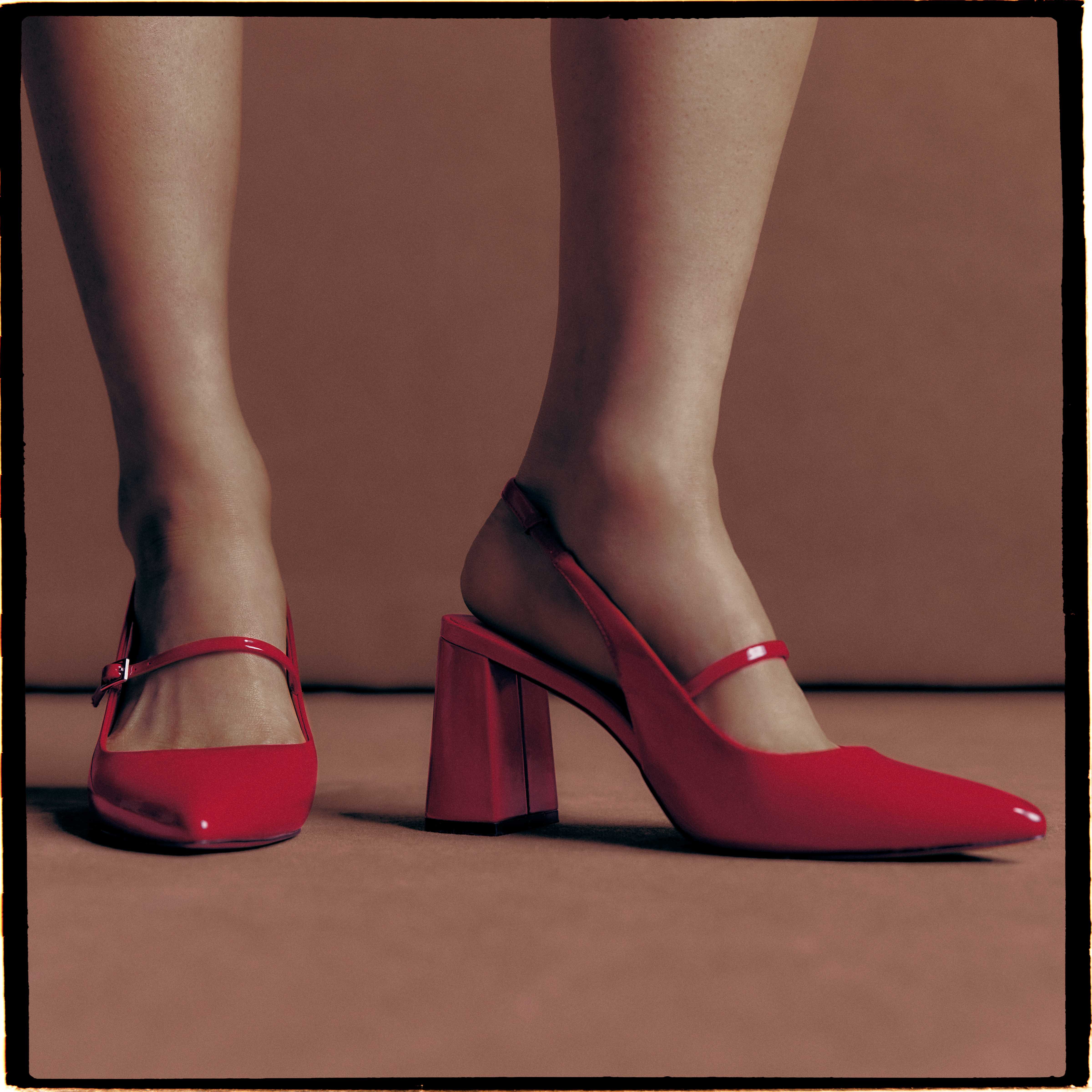 Coquettte Bright Red Women's Block Heels