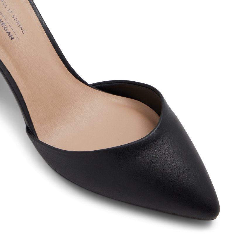 Daliaa Black Synthetic Smooth Women's Pumps | Call It Spring