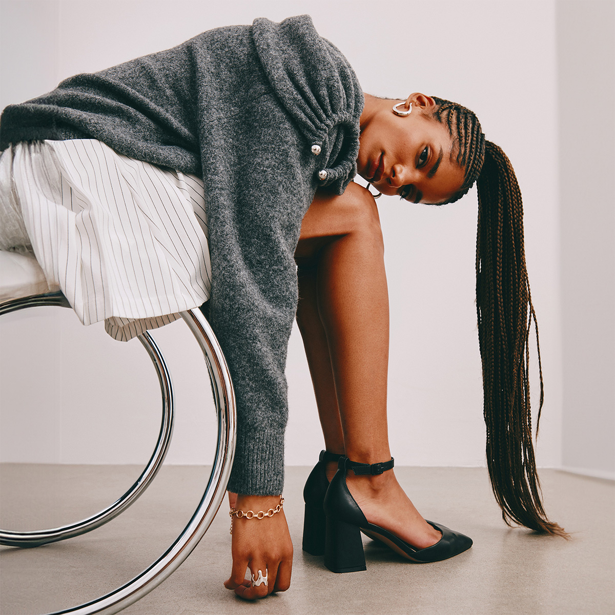 Daliaa Black Synthetic Smooth Women's Pumps | Call It Spring