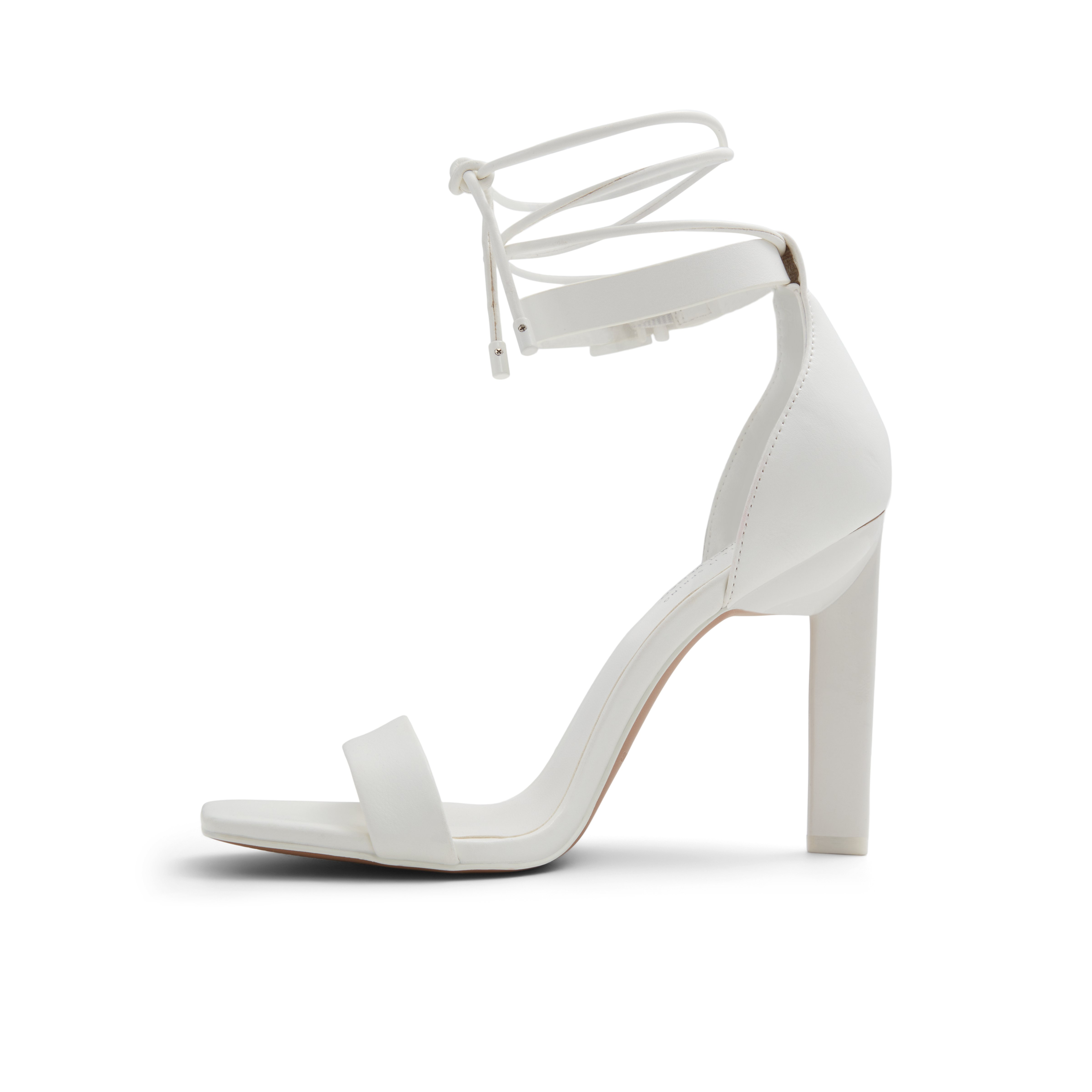 Eleezaa White Women's Lace up heels