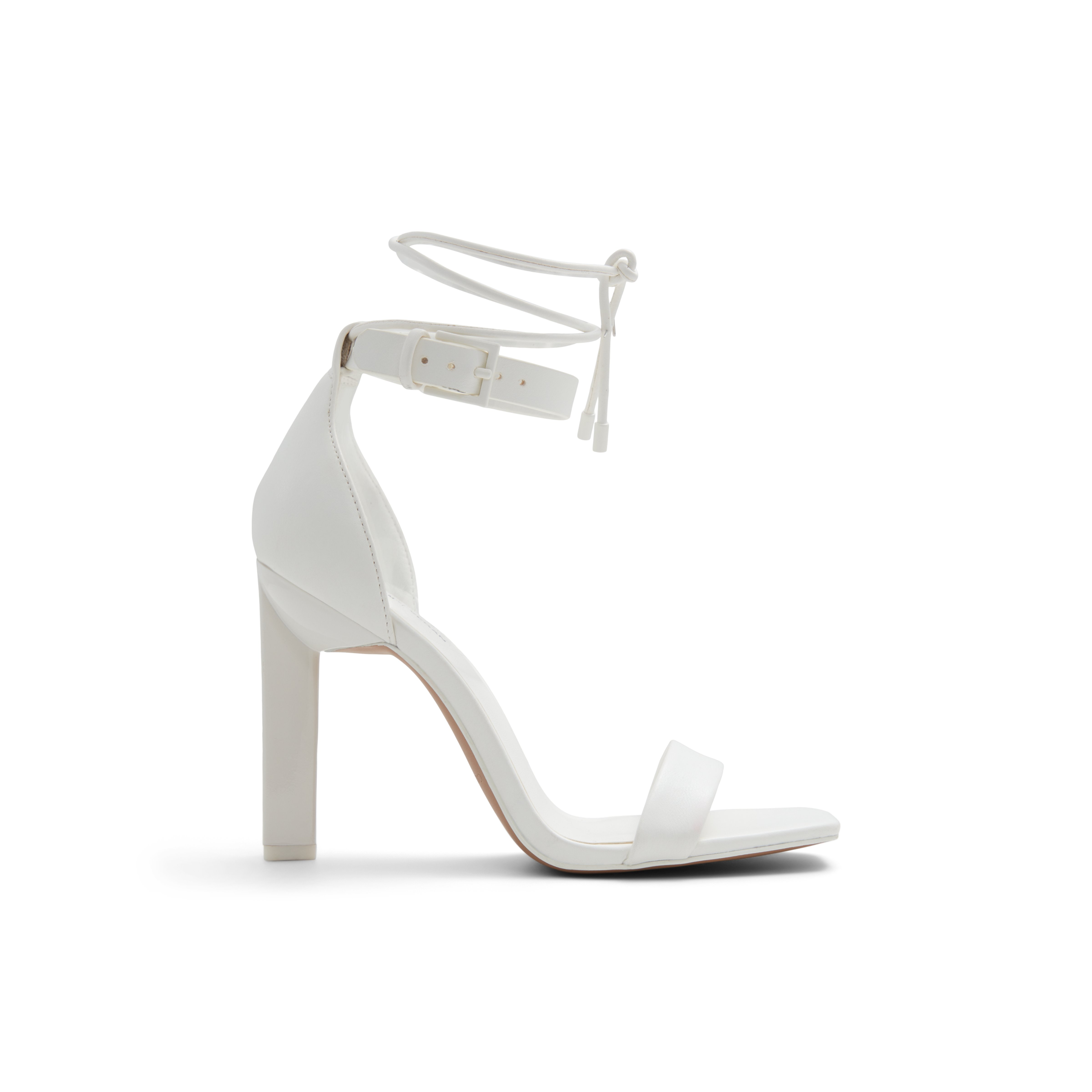 Eleezaa White Women's Lace up heels