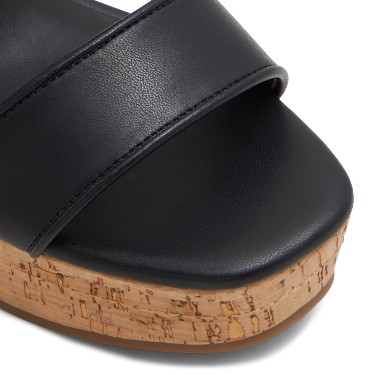 Black cork platform sandals on sale