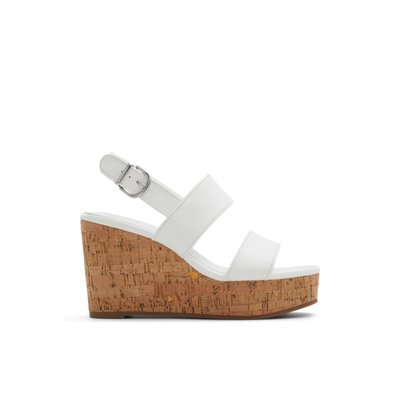 White and tan wedges hotsell