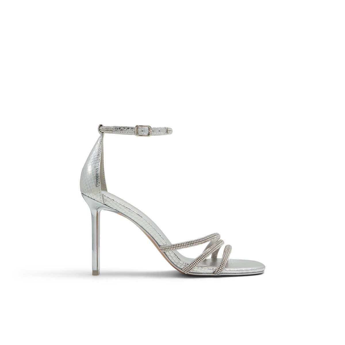 Glitzzy Silver Women's Strappy Heels