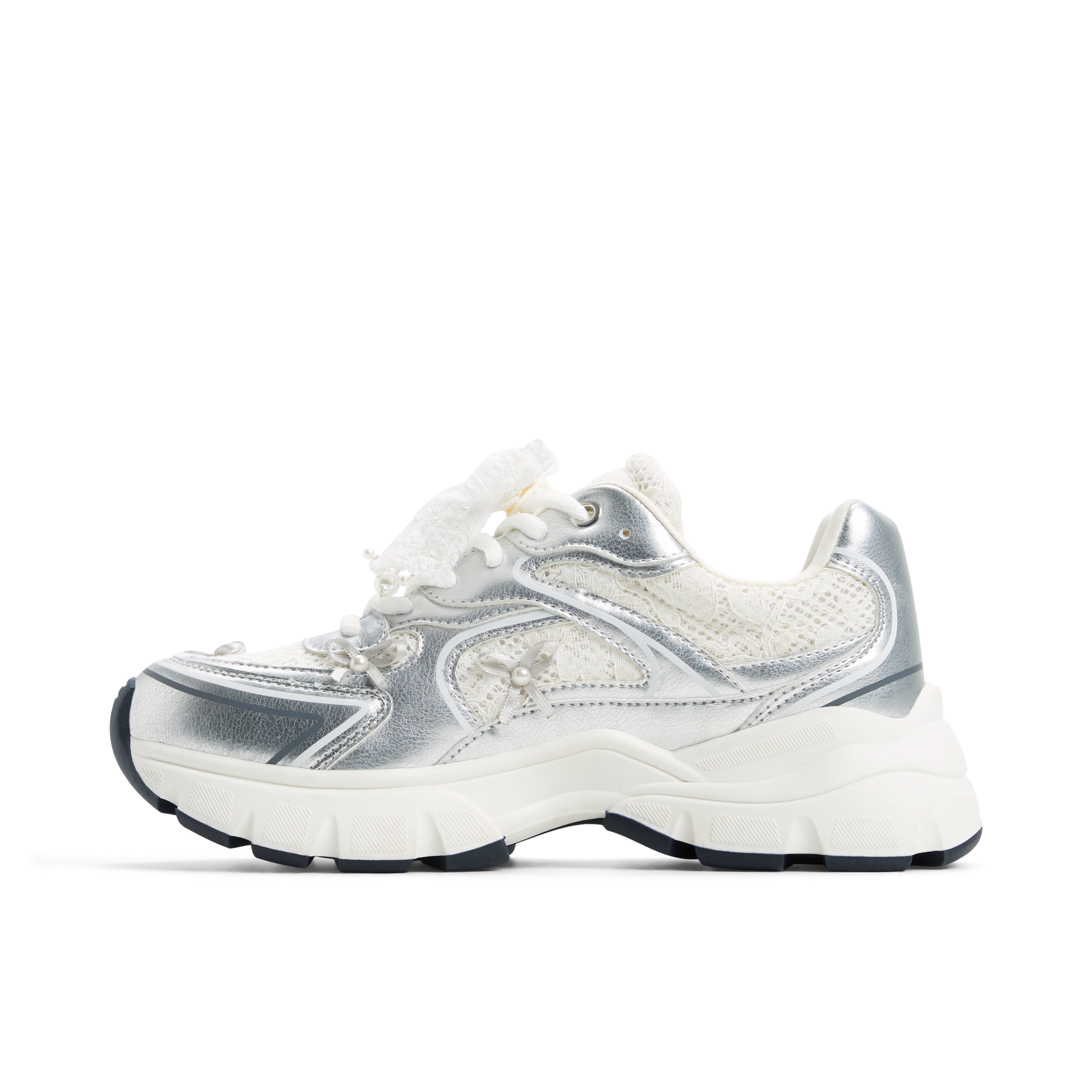 Graciemay Silver Women's Athleisure Shoes