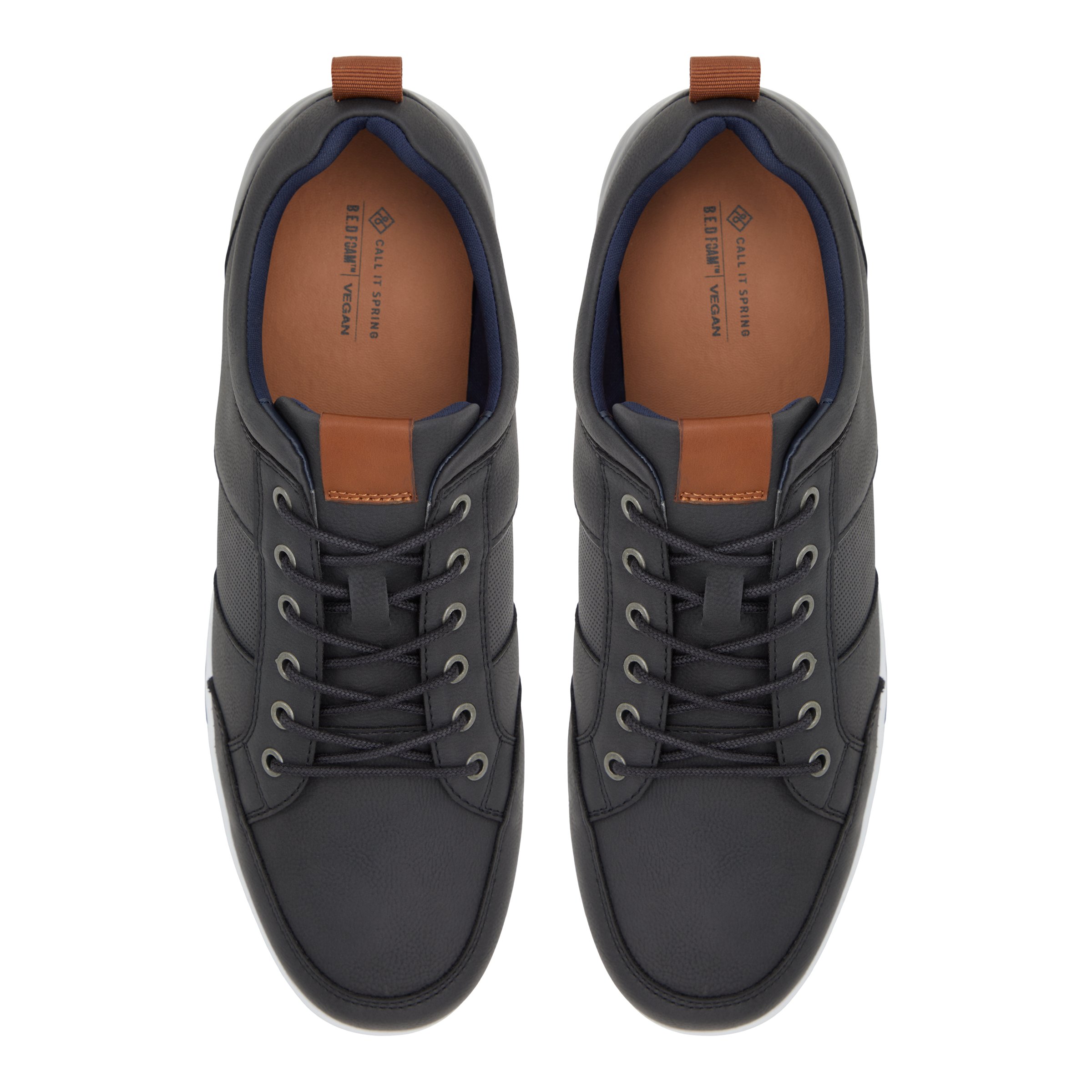 Halisen Black Synthetic Nubuck Men's Dress Sneakers | Call It Spring Canada