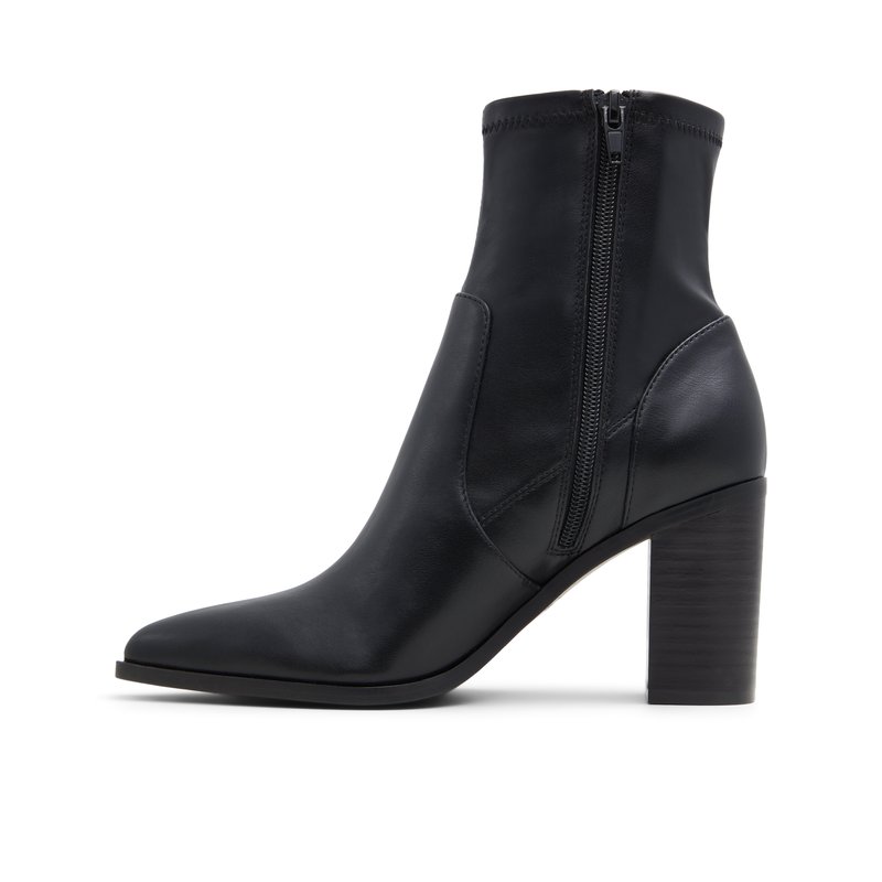 Ankle length black boots best sale