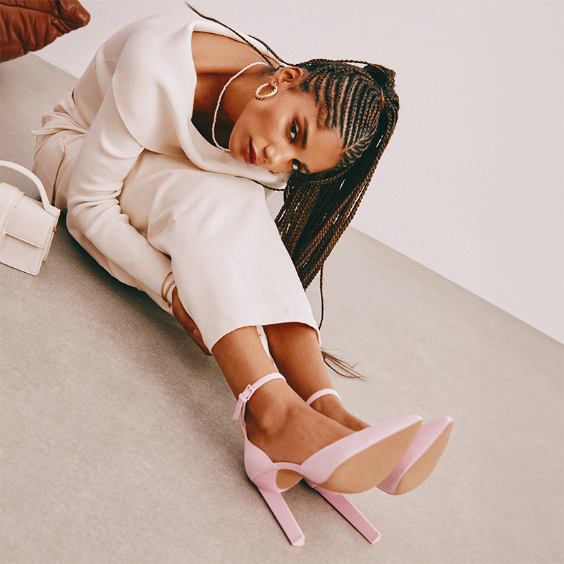 Clear pink pumps new arrivals
