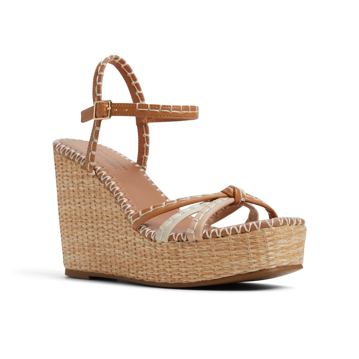 ステッチかわいい【Call It Spring】Kaelyn厚底ウェッジサンダル Kaelyn Bone Multi Women's Wedges | Call It Spring Canada