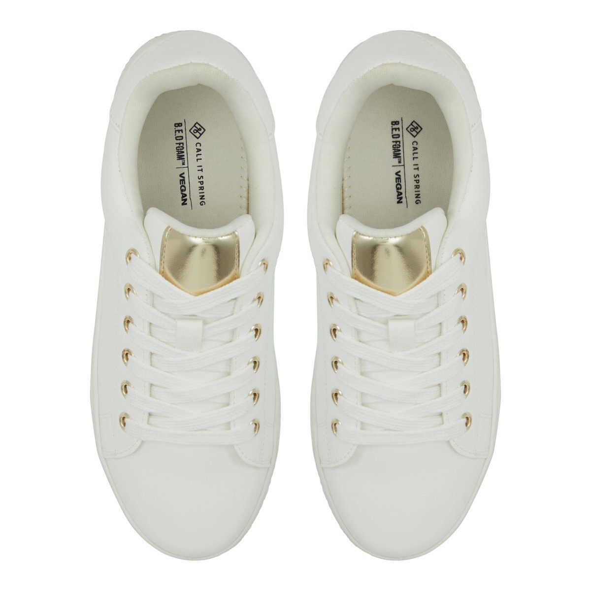 Kalinaa White Overflow Women's White Sneakers | Call It Spring Canada