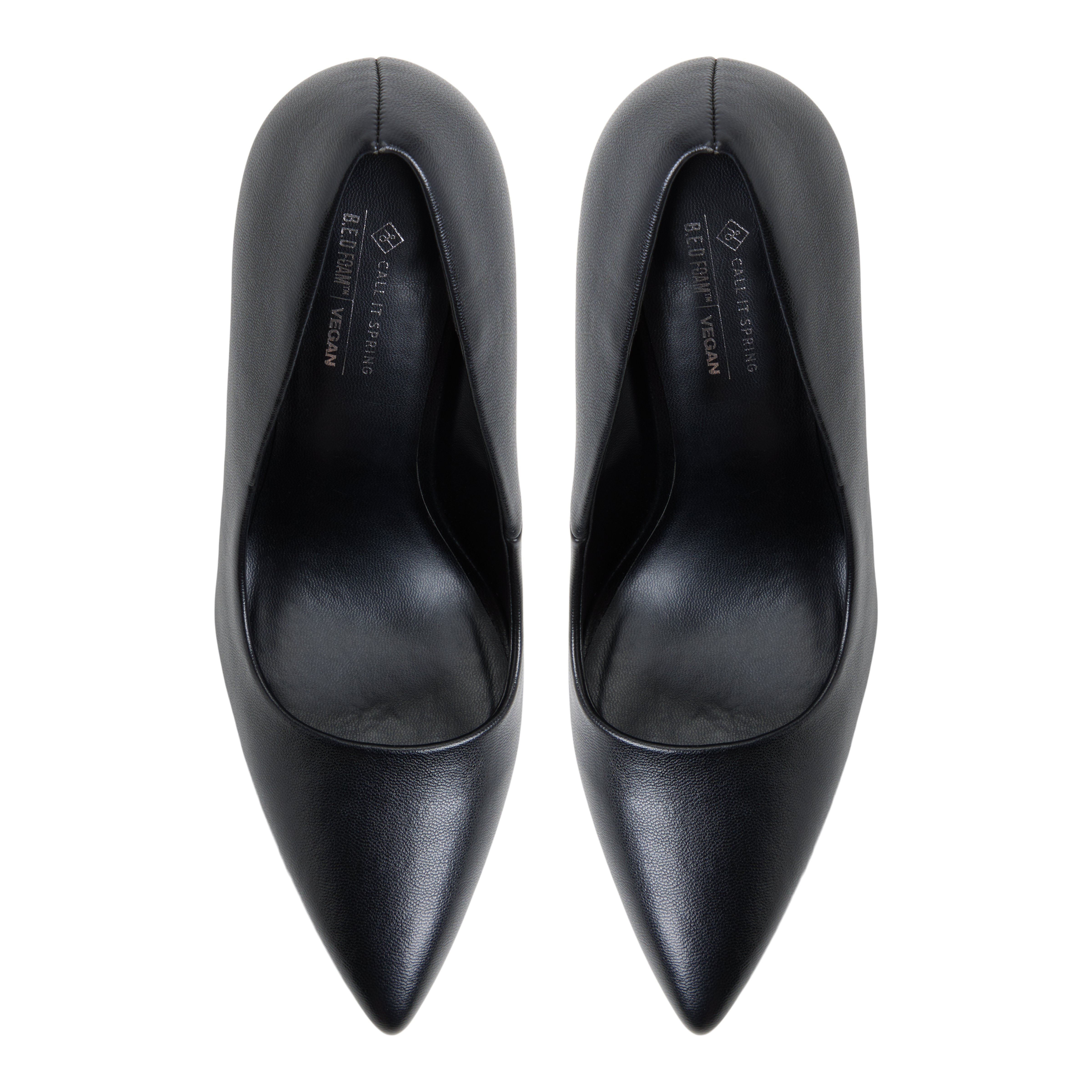 Leeona Black Synthetic Smooth Women's Pumps