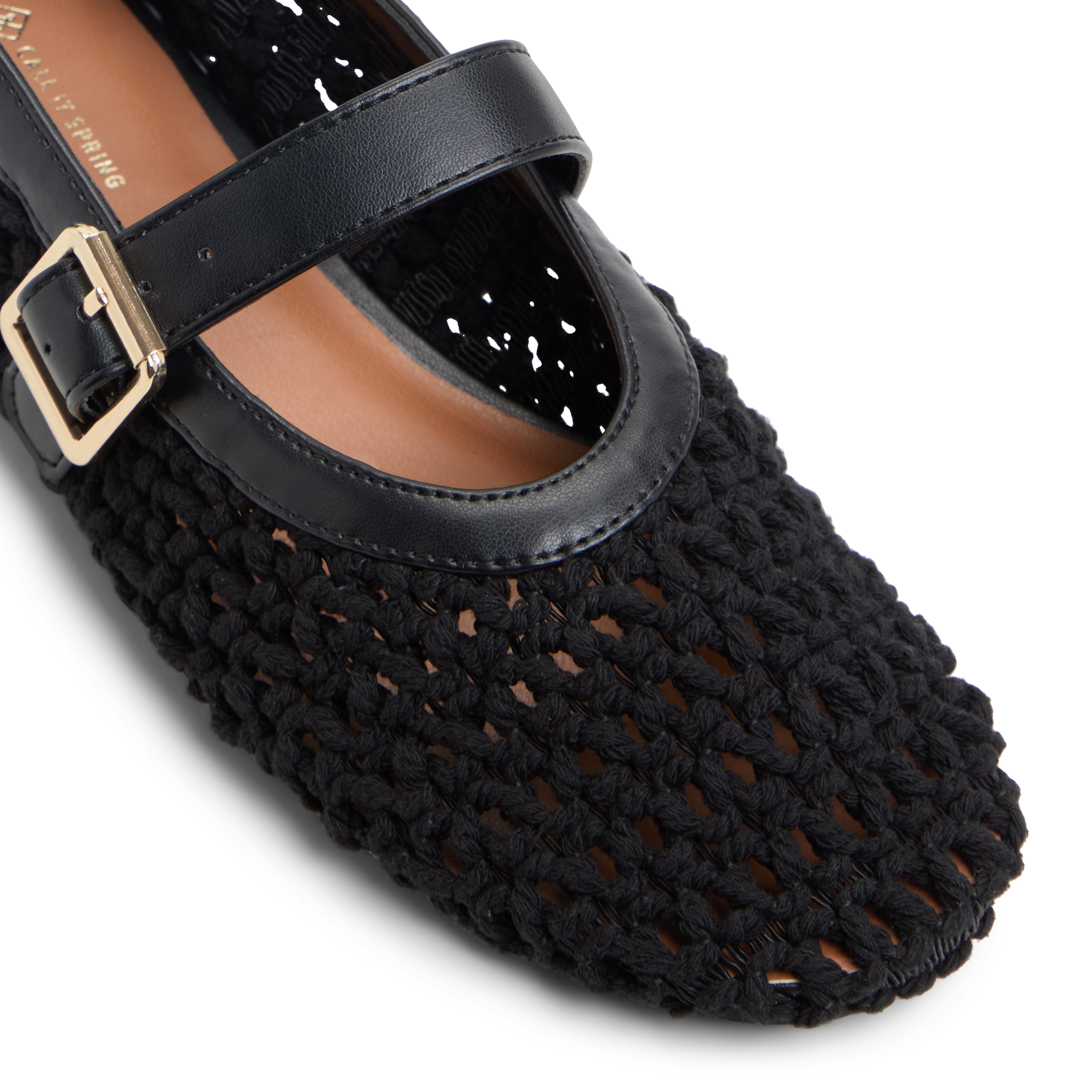 Maev Noir Ouvert Femmes Ballerines | Boutique Spring Canada