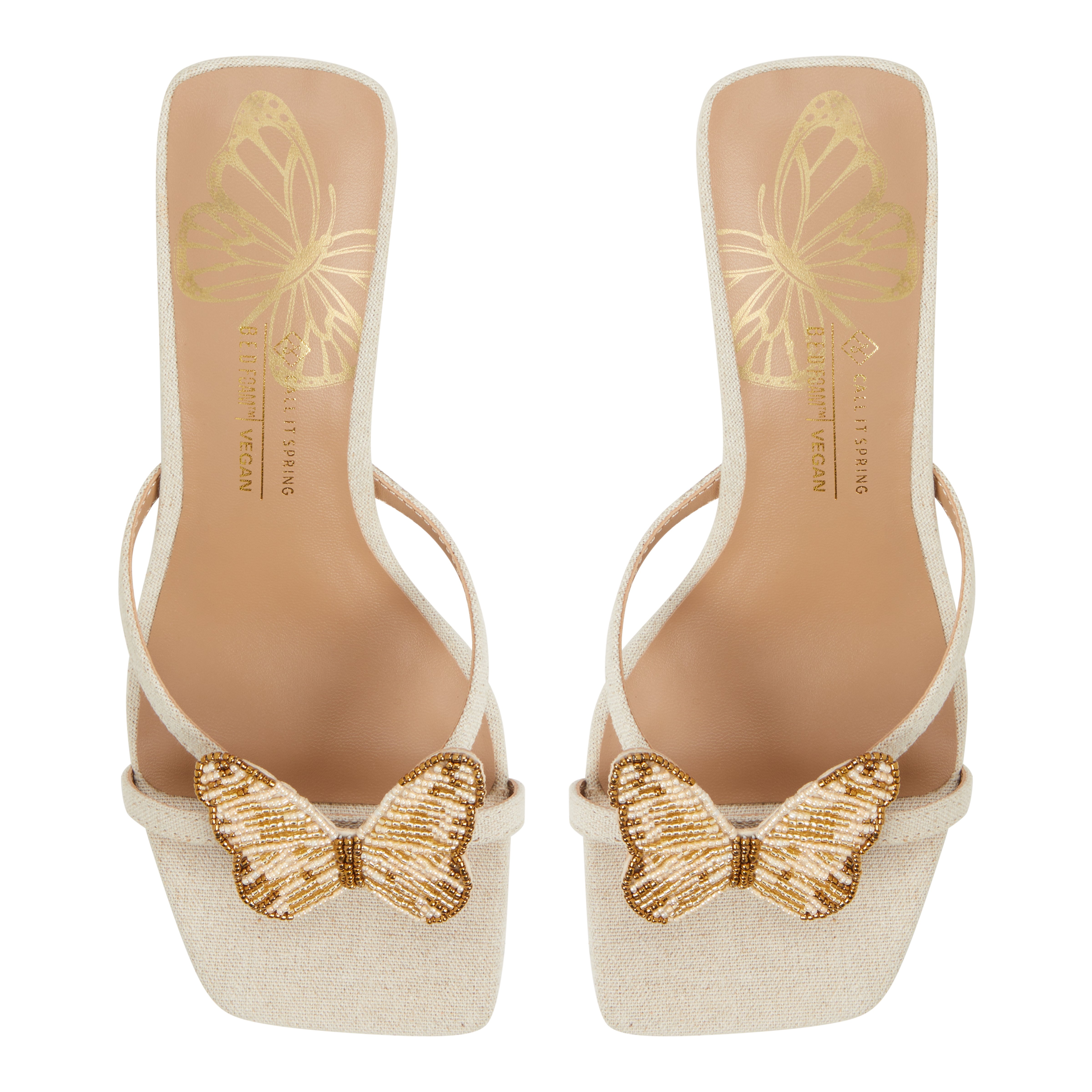Mariposaa Natural Women's Embellished Shoes Bags