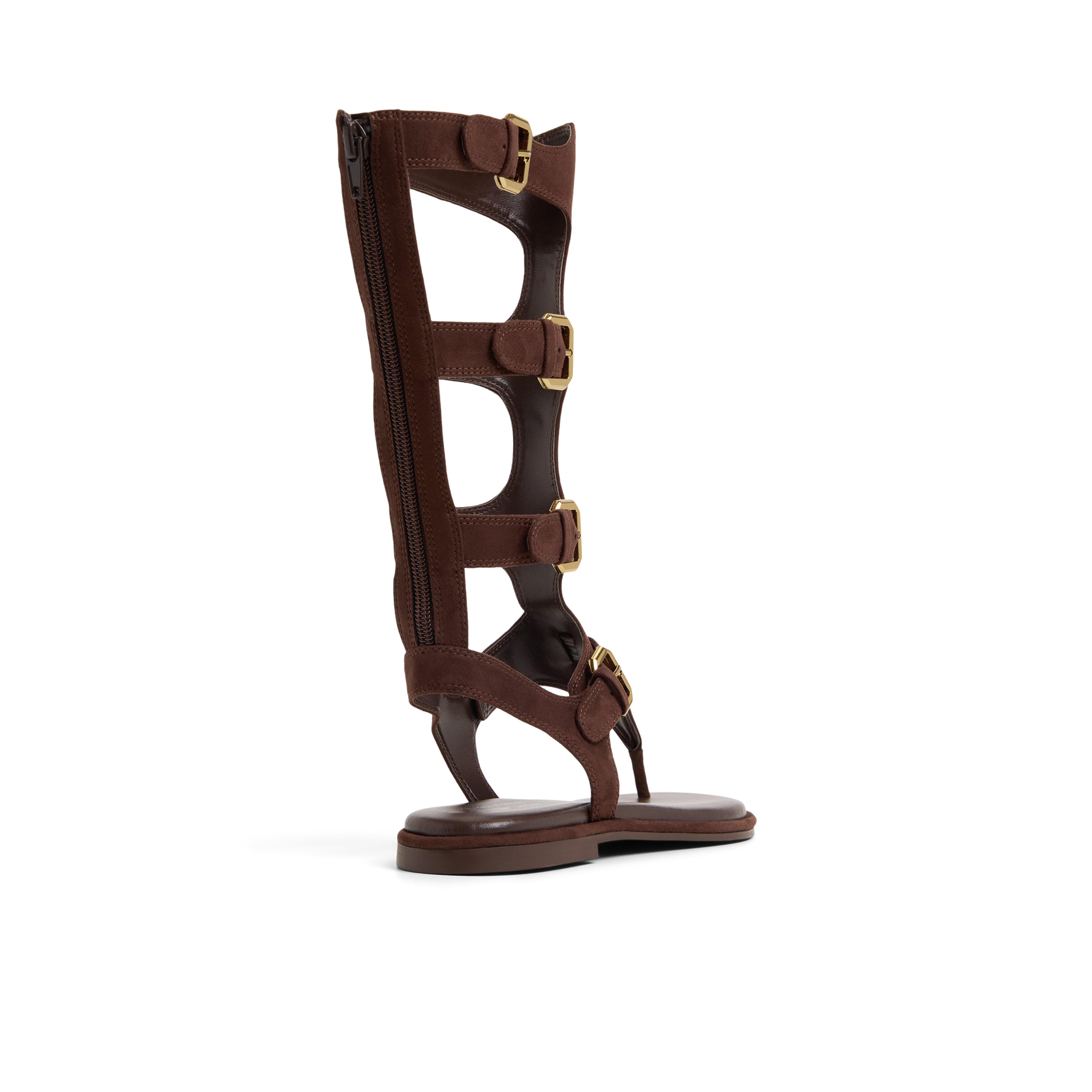 Mevia Dark Brown Women's Flat Sandals