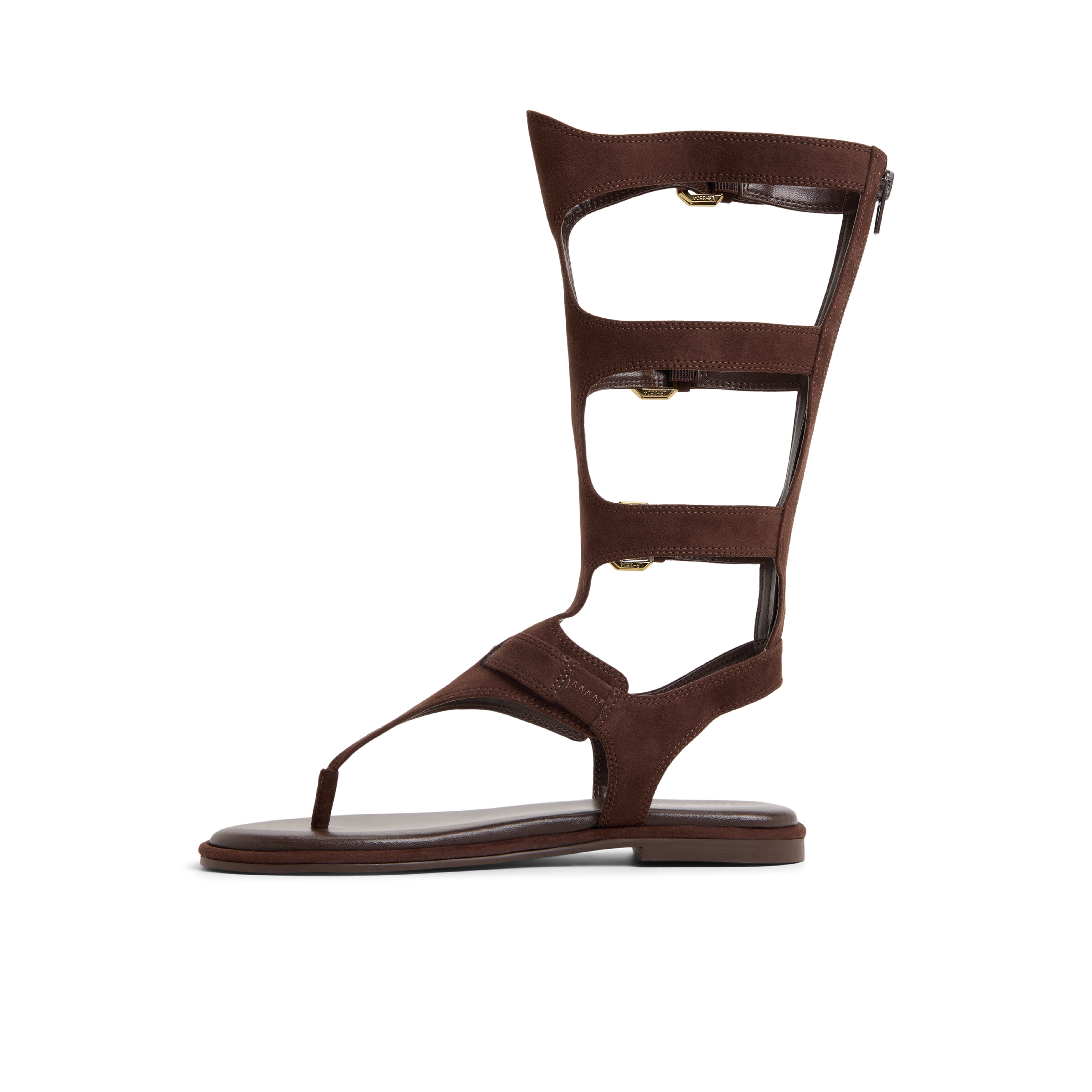 Mevia Dark Brown Women's Flat Sandals