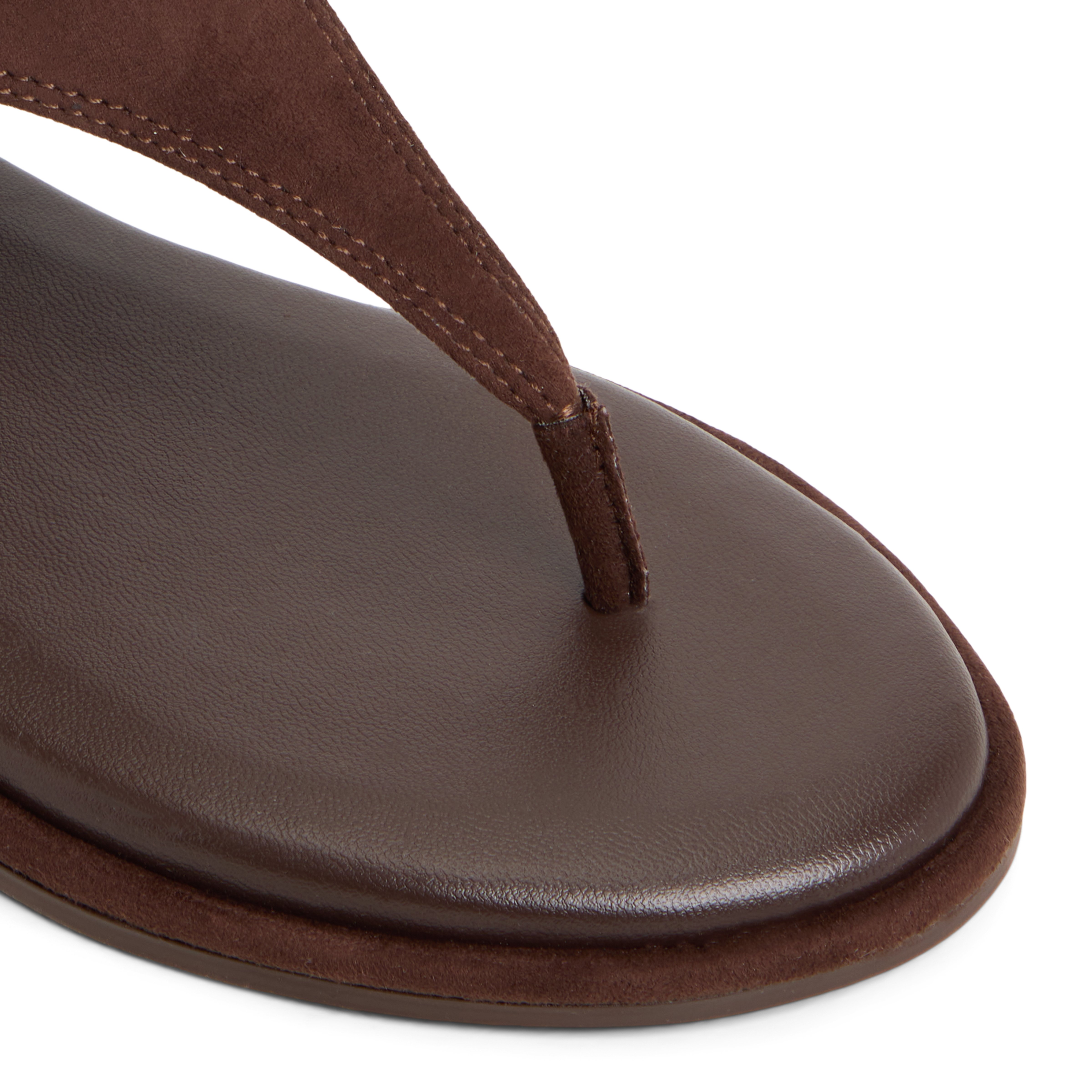 Mevia Dark Brown Women's Flat Sandals