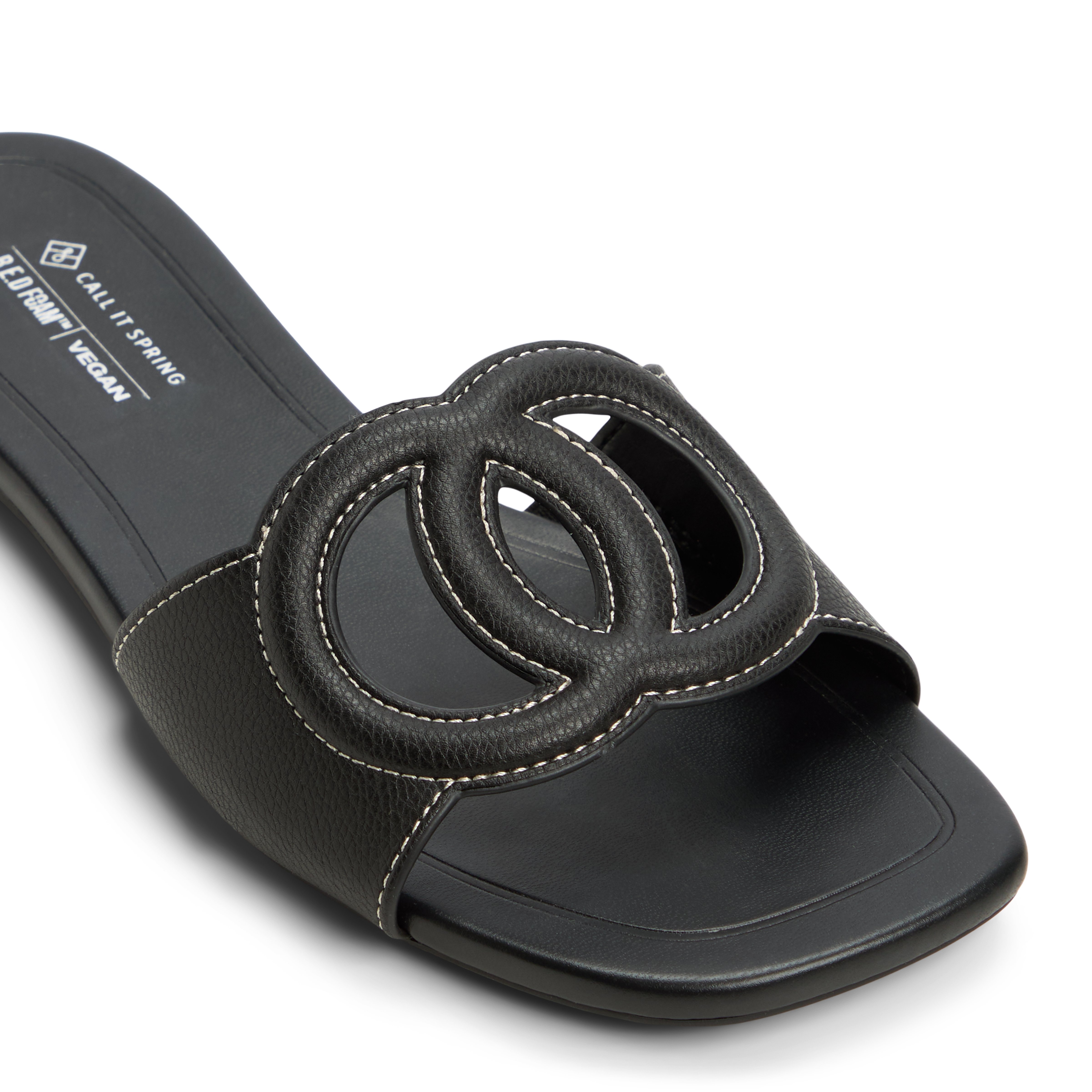 Navina Black Women's Slides