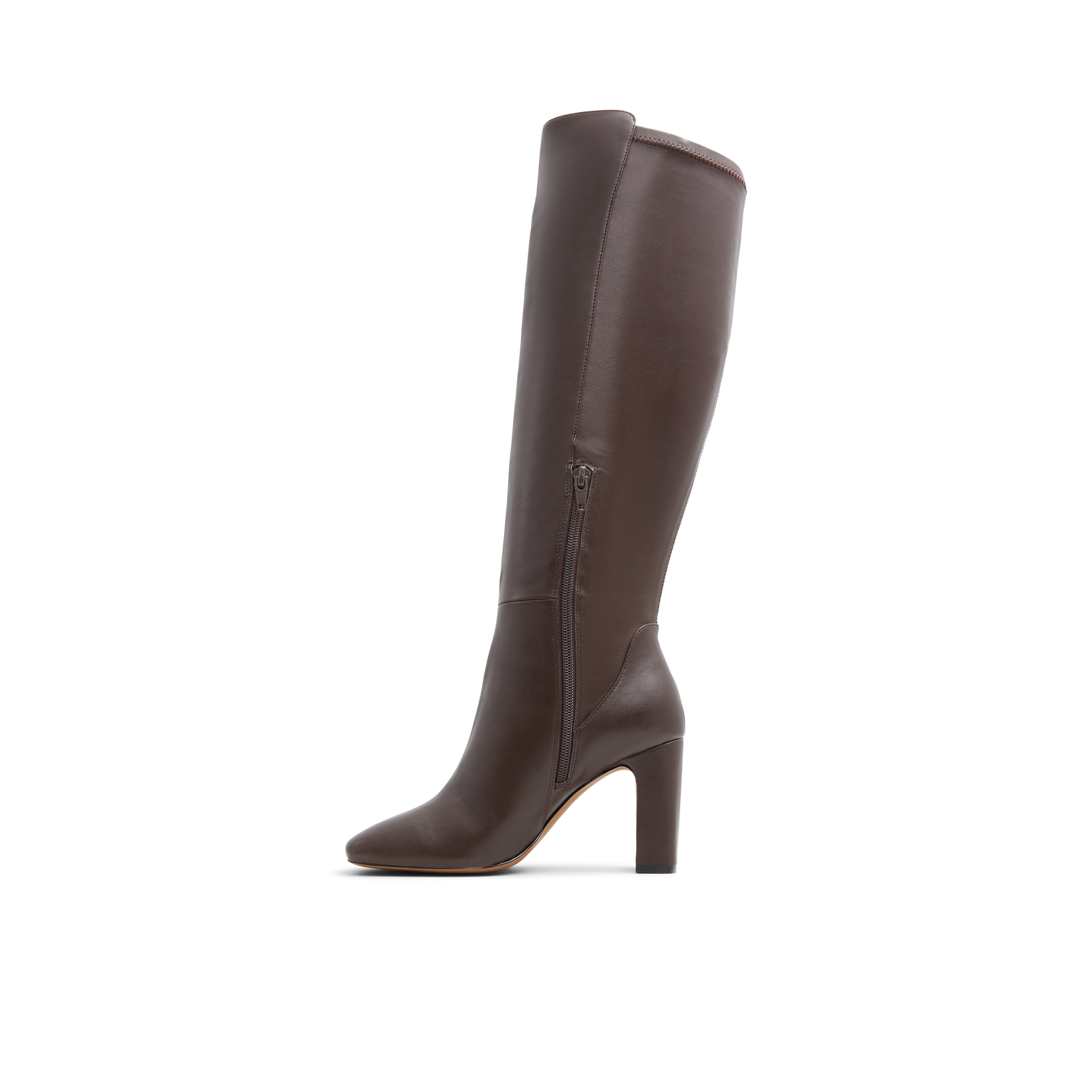 Niah Marron Foncé Femmes Bottes hautes | Boutique Spring Canada