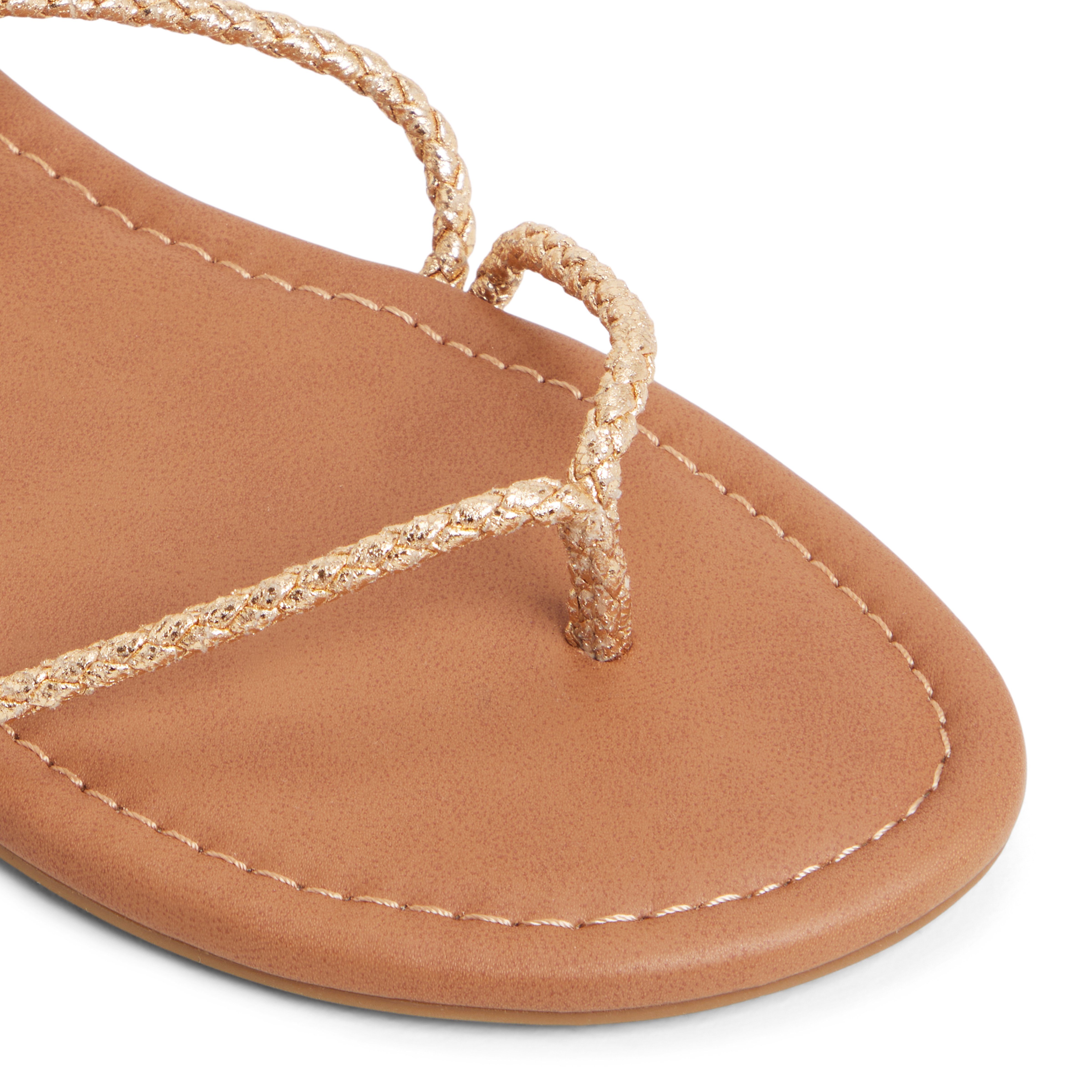 Romiie Gold Women's Flat Sandals