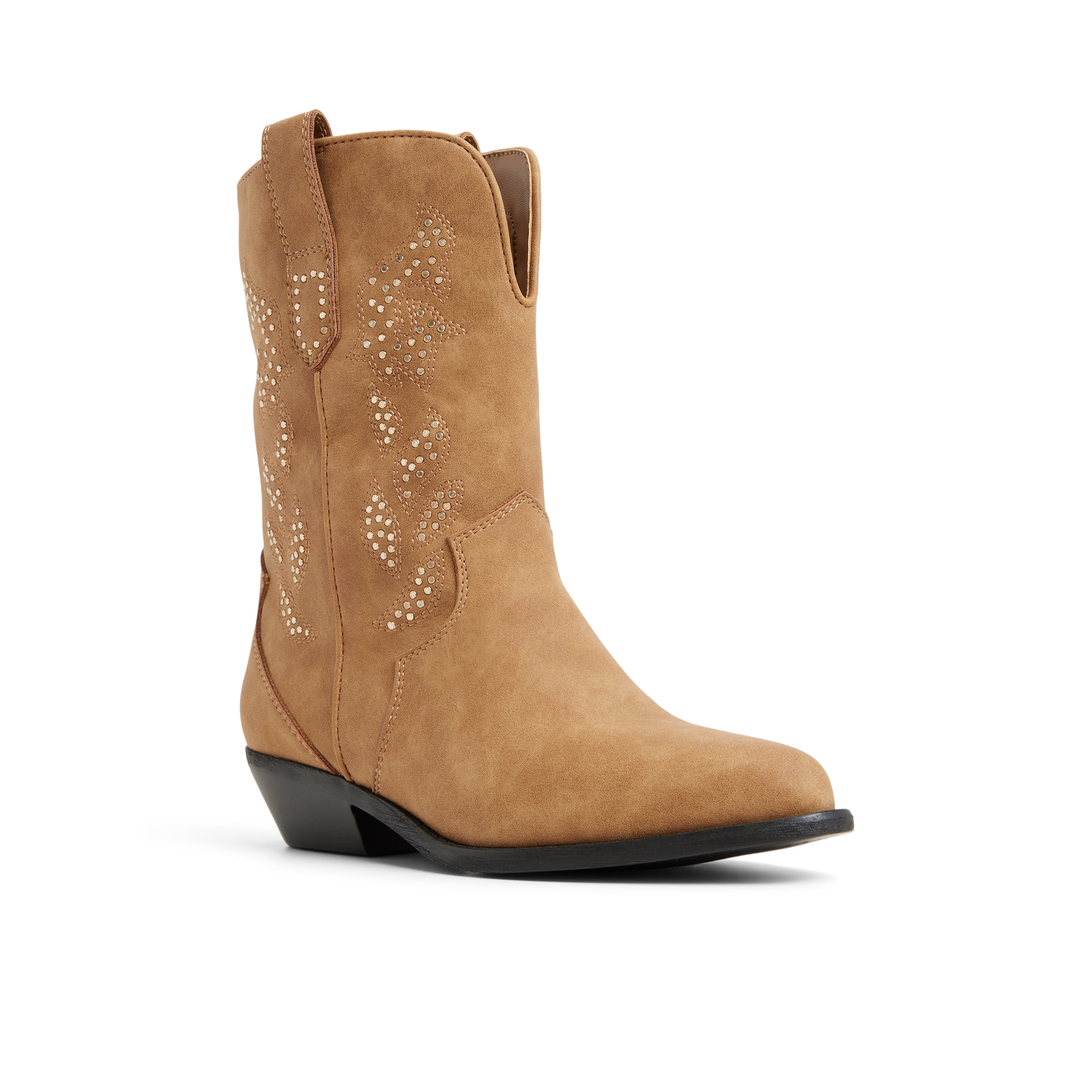 Sareena Beige Foncé Femmes Bottes mi-mollets | Boutique Spring Canada