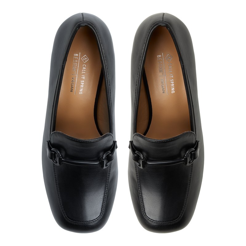 【Call It Spring】ビーガン Saylorr ブロックヒール ローファー Saylorr Black Women's Kitten heels | Call It Spring Canada
