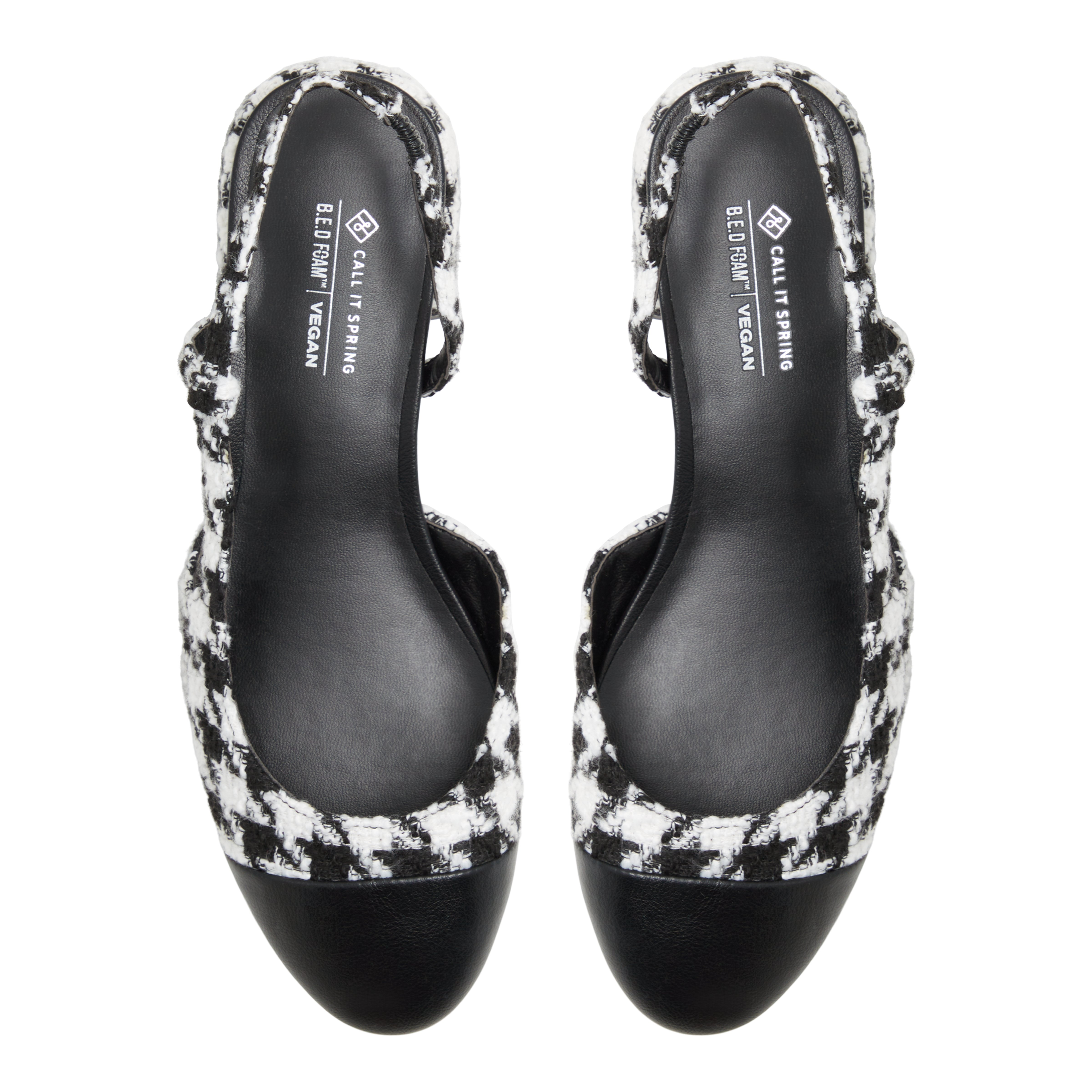 Sofiia Black/White Women's Low-mid Heels