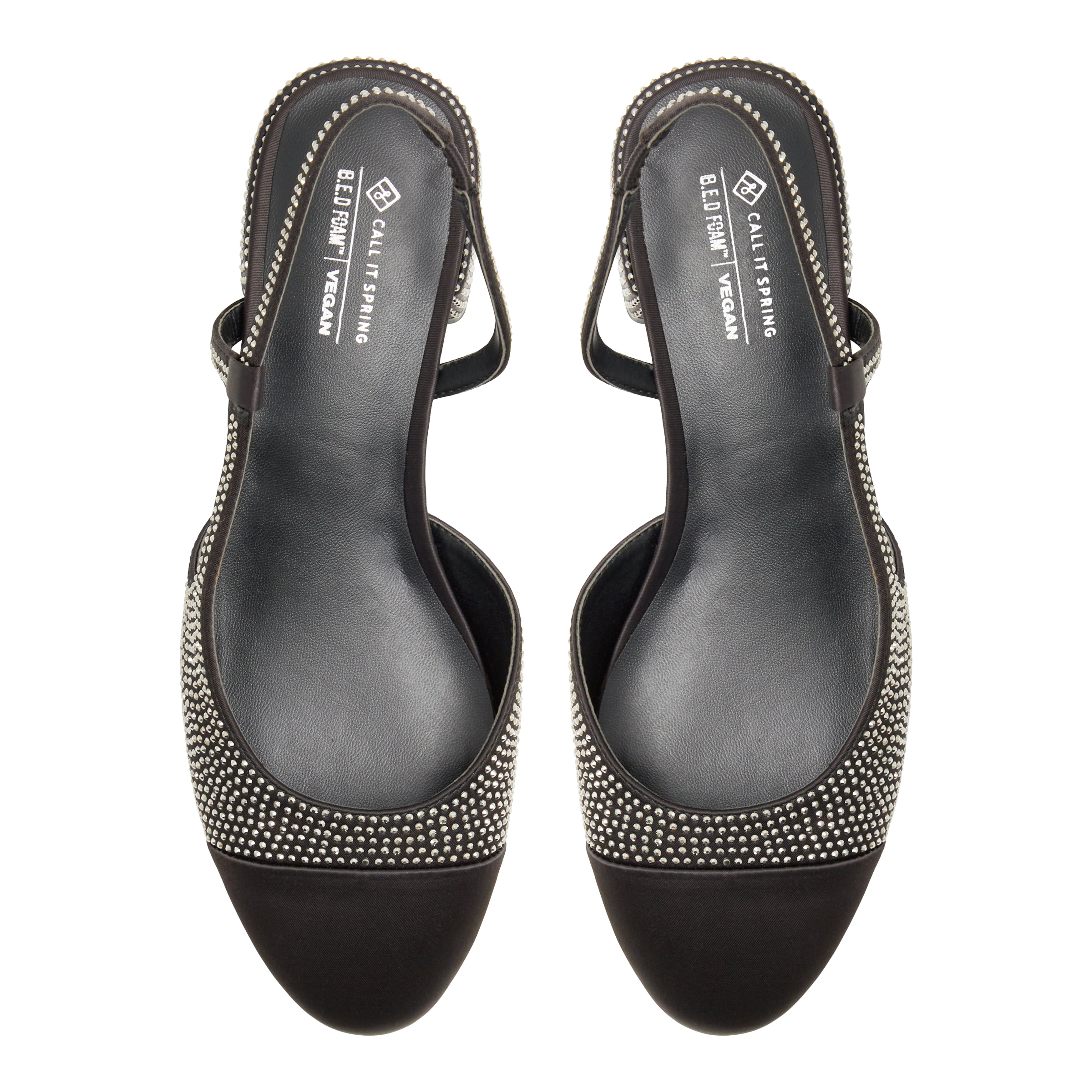 Sofiia Black Overflow Women's Slingbacks