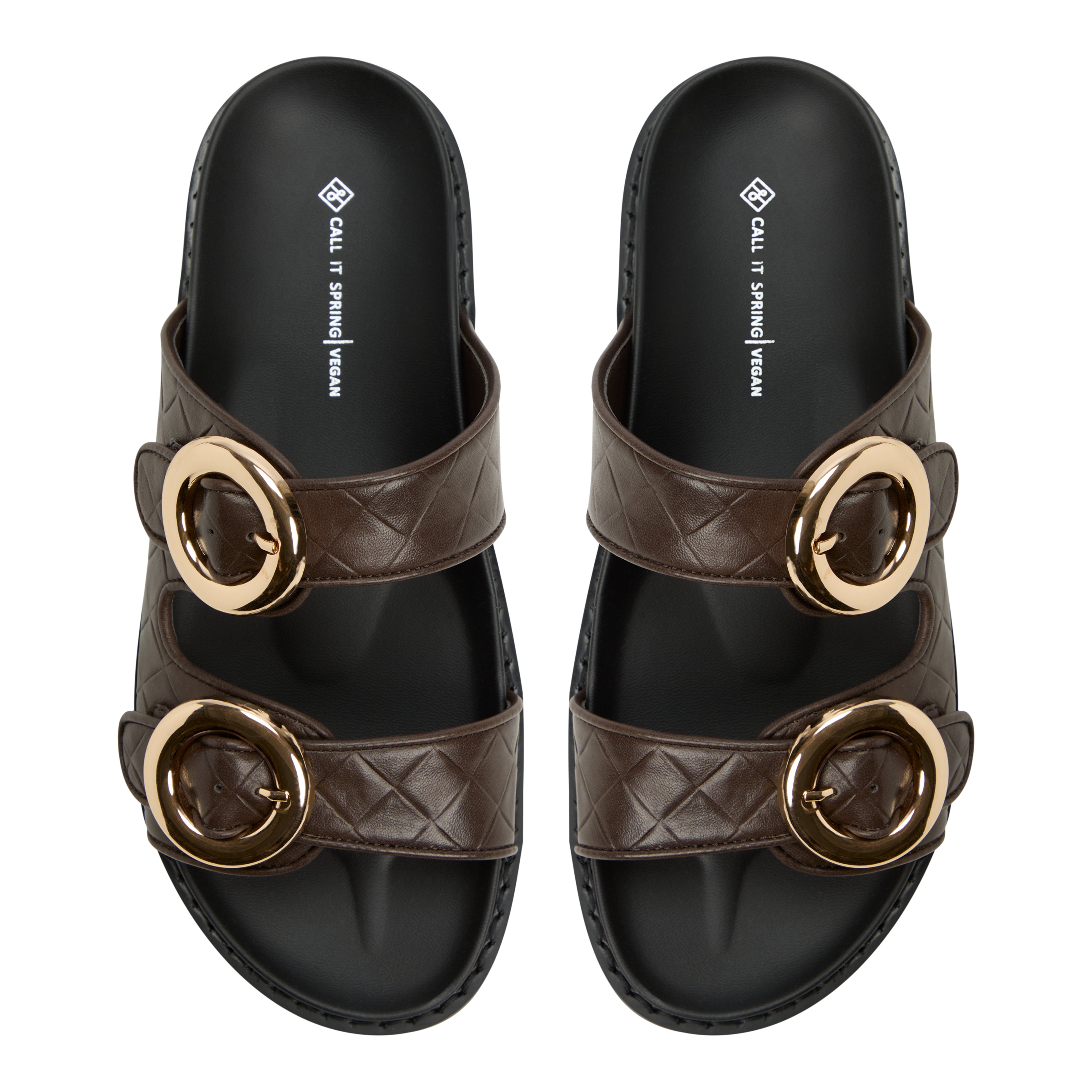 Taliah Marron Foncé Femmes Claquettes | Boutique Spring Canada