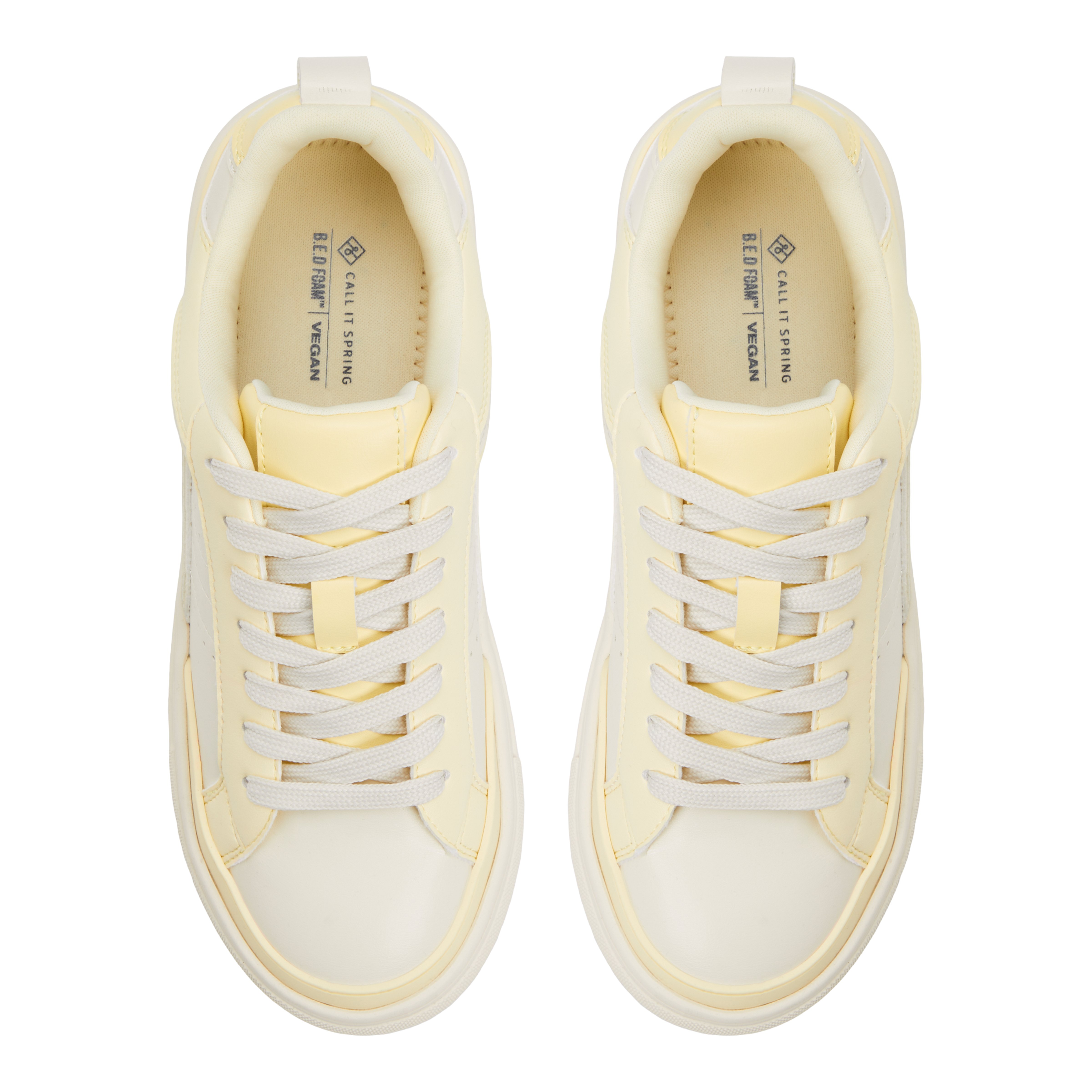 Tempest Light Yellow Women's Platform Sneakers