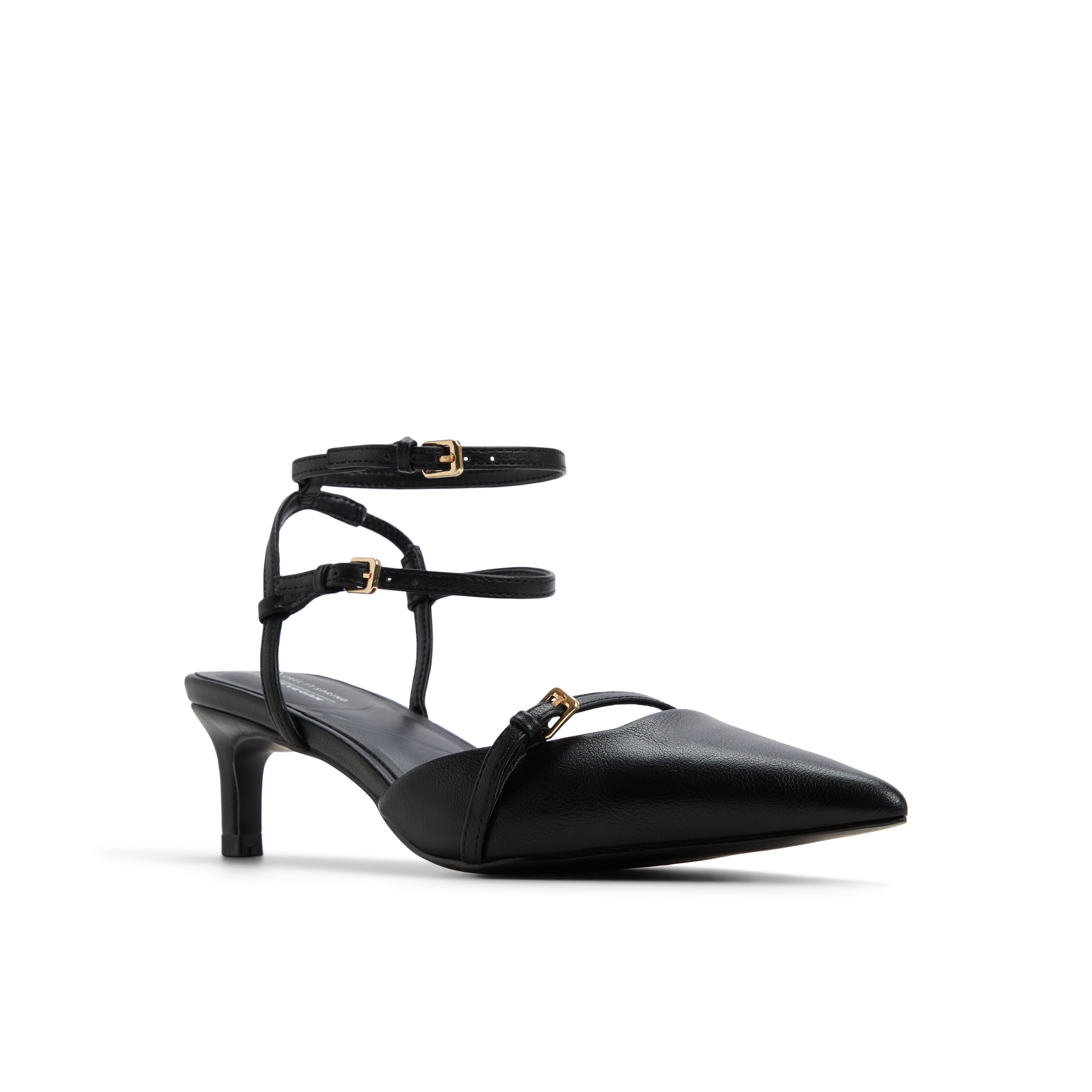 Tesssa Noir Femmes Talons hauts a lanieres | Boutique Spring Canada