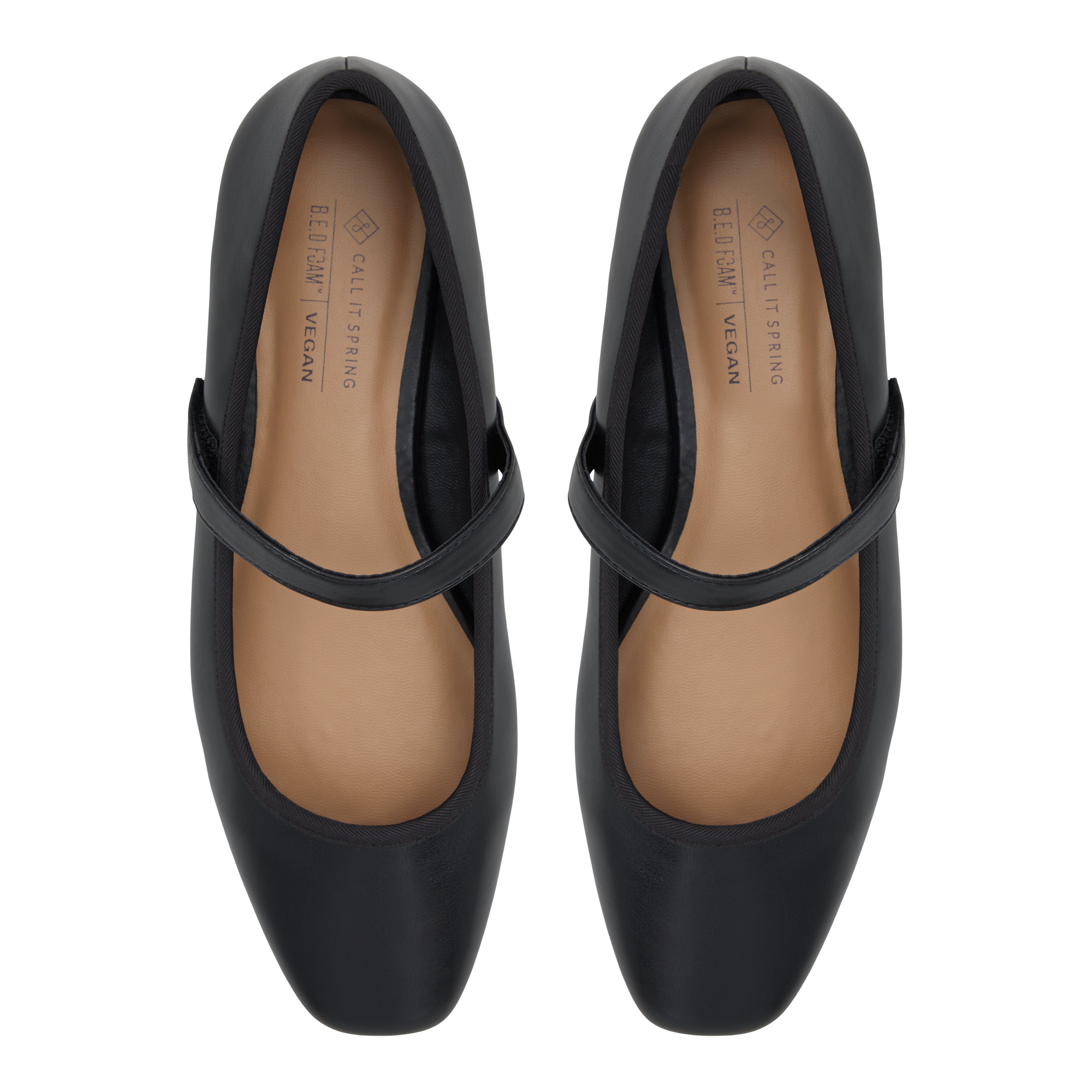 Trina Black Synthetic Smooth Women's Ballerinas | Call It Spring Canada