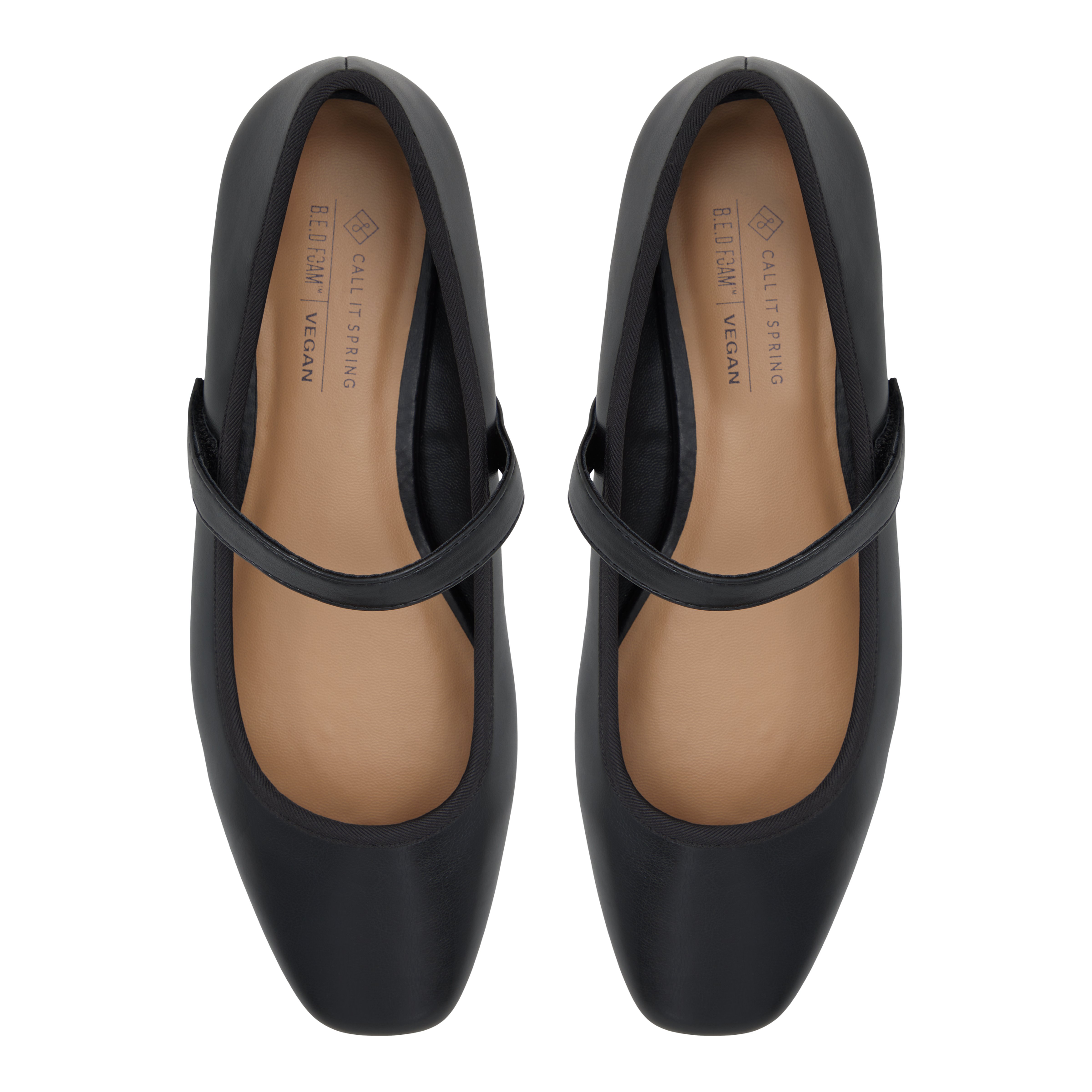 Trina Black Synthetic Smooth Women's Ballerinas | Call It Spring Canada