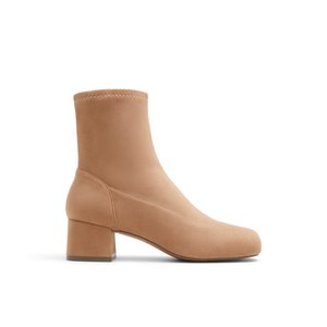 Beige block heel booties best sale