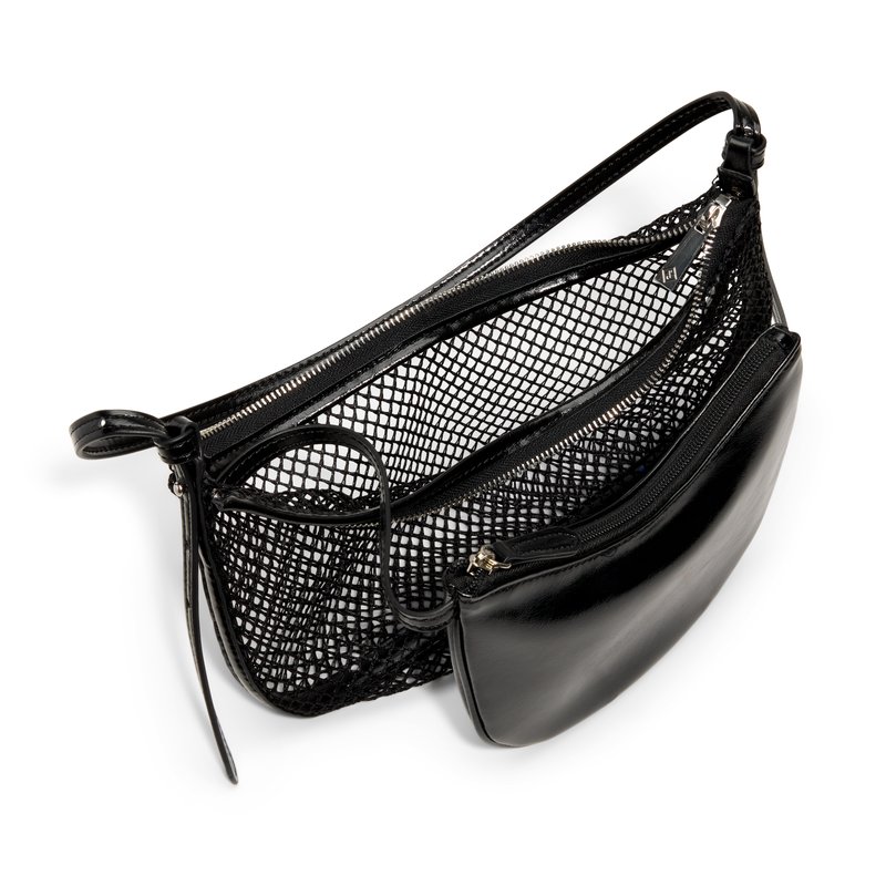 ★athe★ RUBAN Glossy Black Ribbon Weather Bag ATHE VANESSABRUNO] RUBAN Black Ribbon Weather Bag