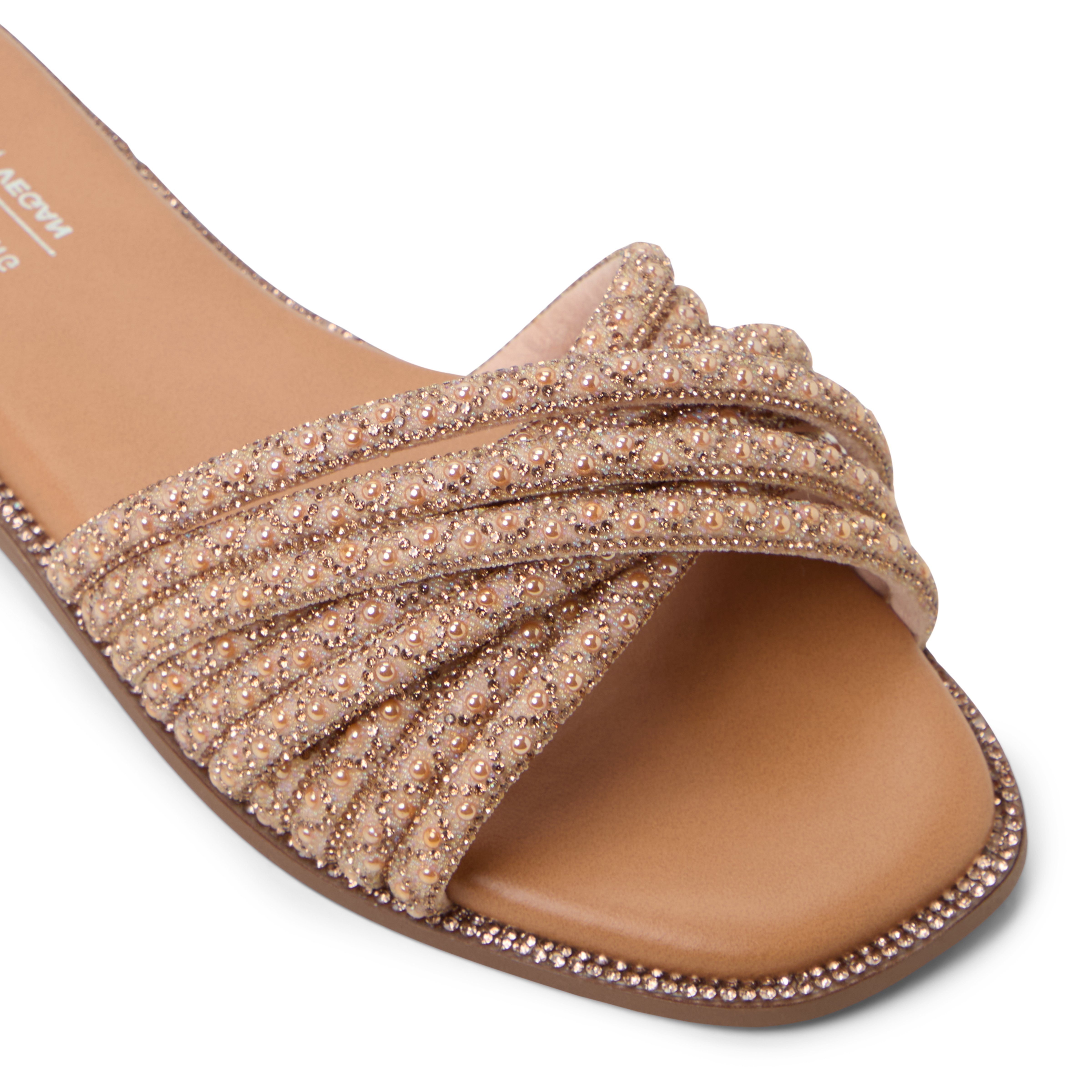 Veronna Rose Gold Women's Flat Sandals