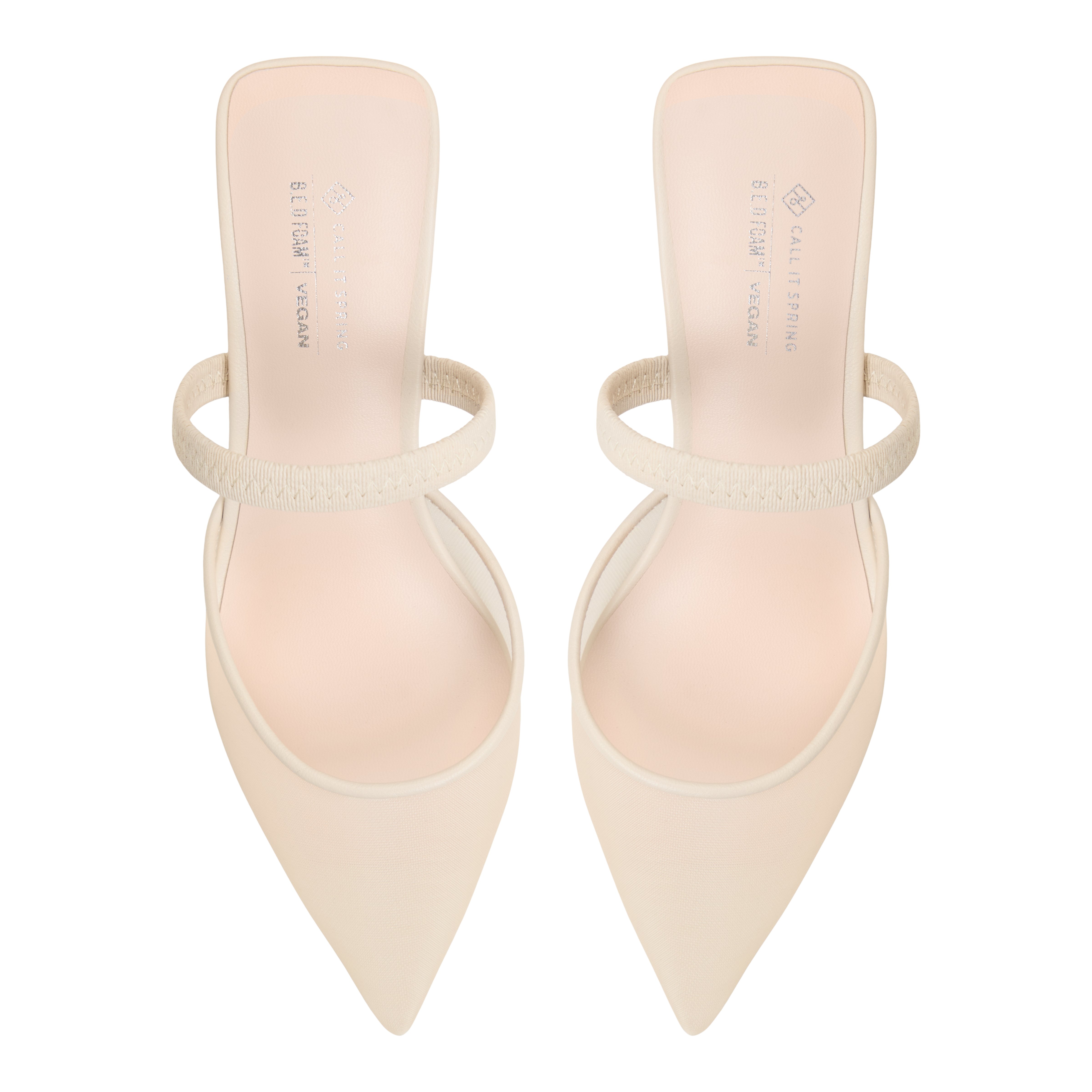 Zaydan Other Beige Textile Mesh Women's Kitten heels